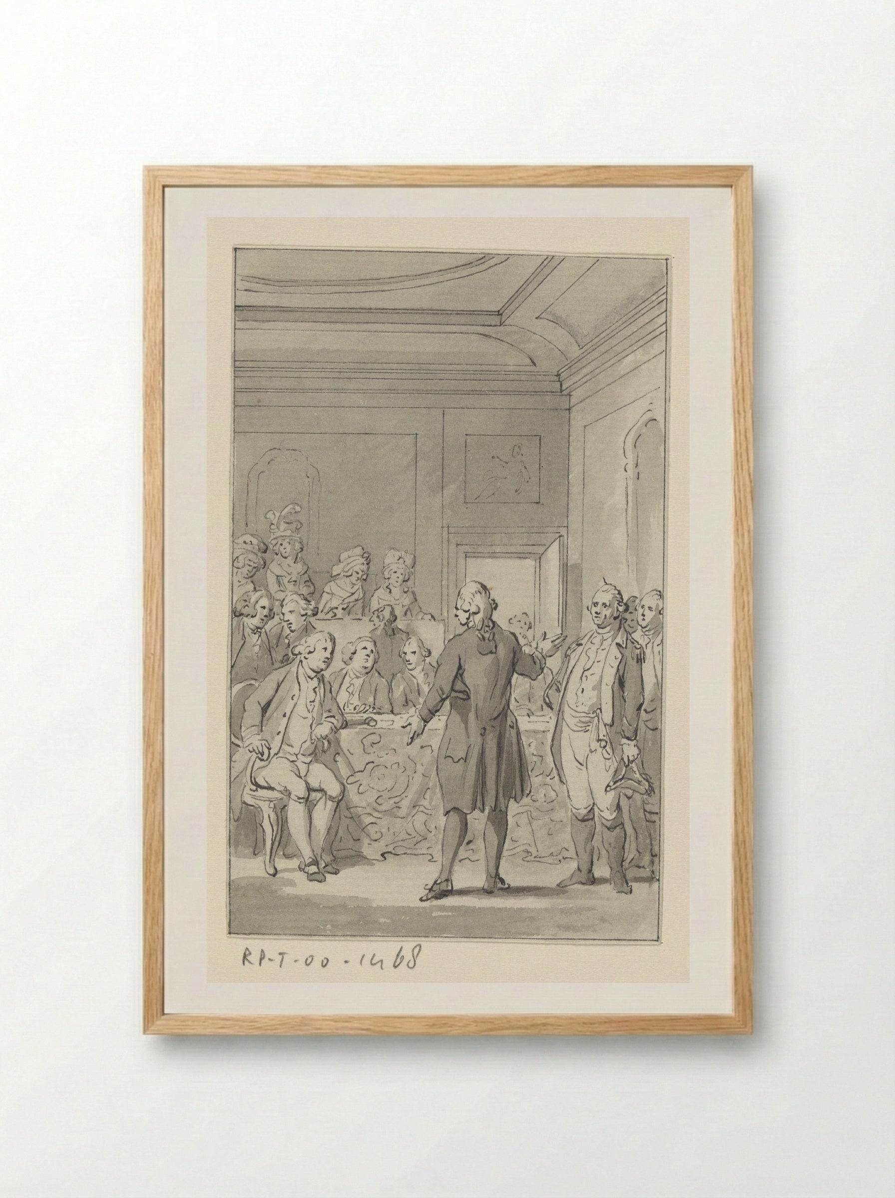 Reception of the First Dutch Envoy in the American Senate, 1783 - Jacobus Buys - Framed Print Wood