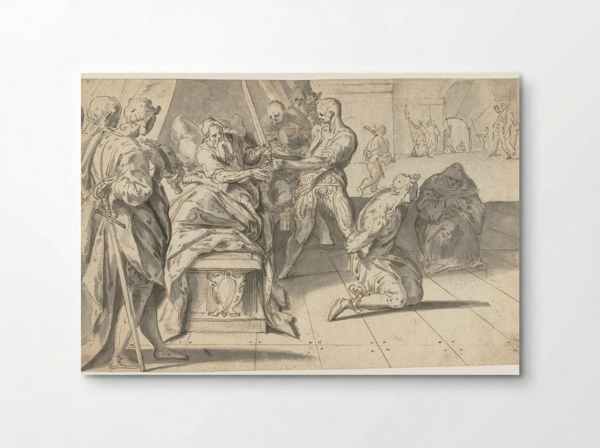 Rechtspraak van Graaf Willem III de Goede over de baljuw van Zuid-Holland - Anthonie Blocklandt - Poster