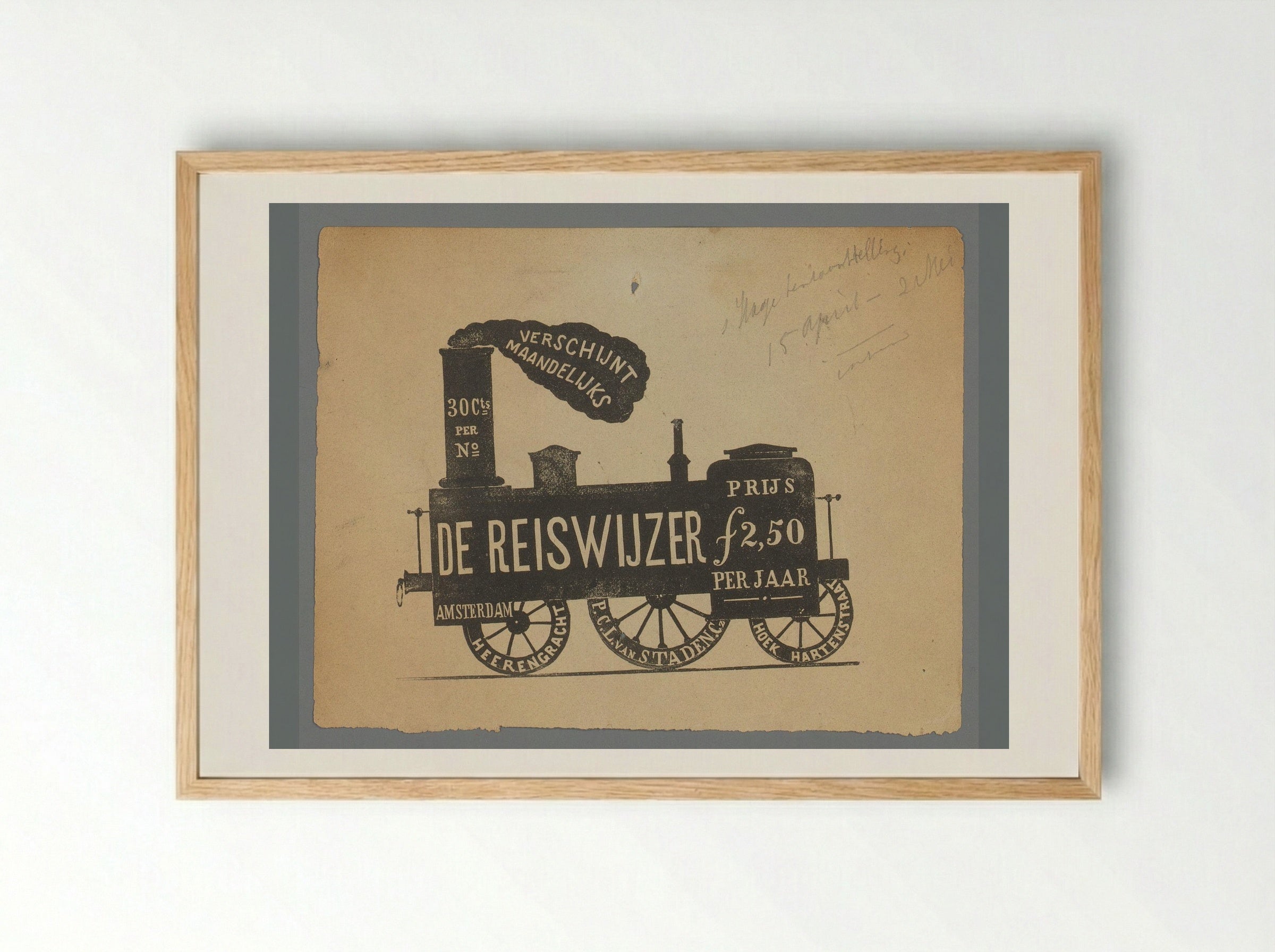 Reclame voor het tijdschrift De Reiswijzer - Isaac Weissenbruch - Framed Print Wood
