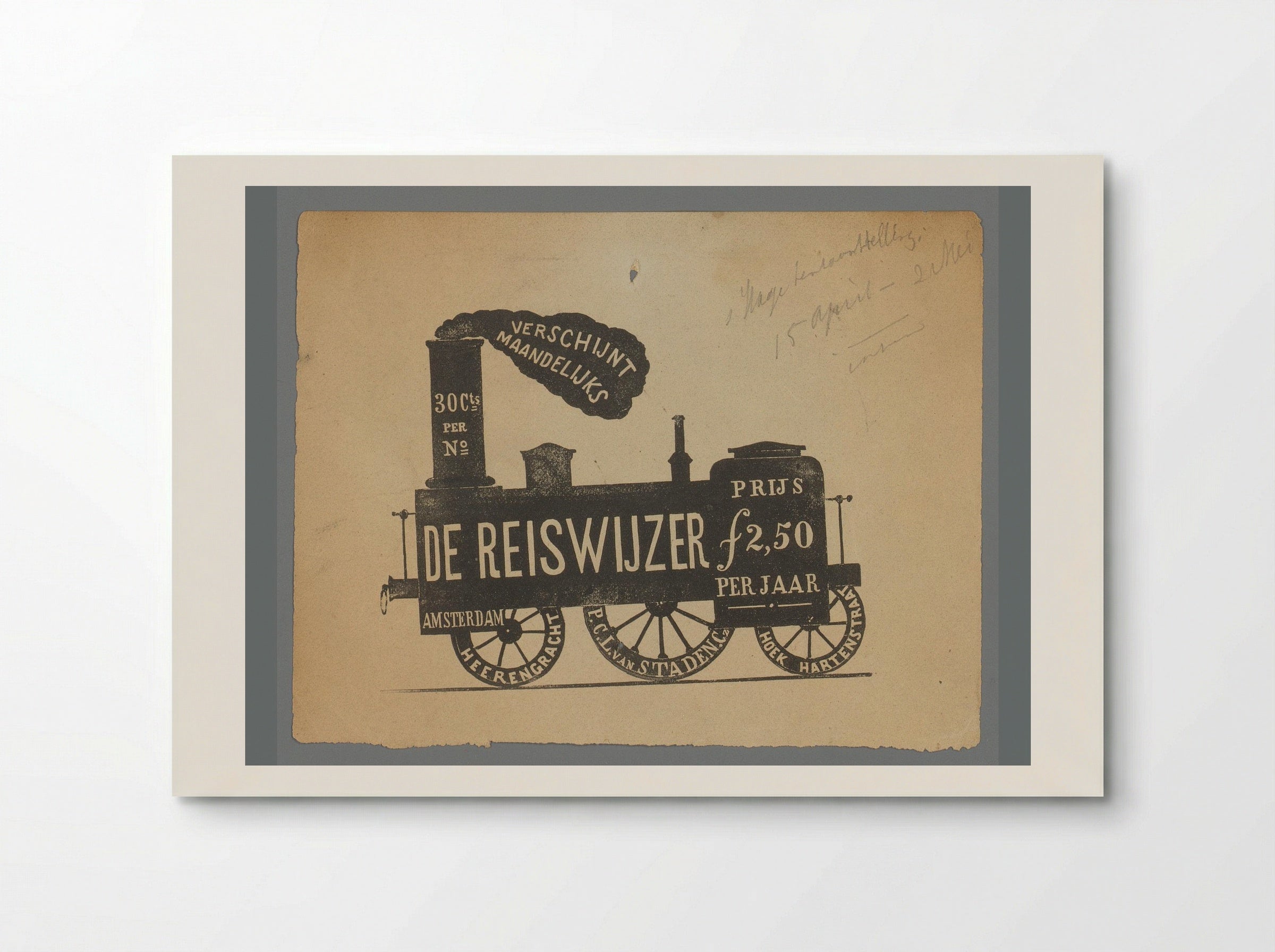 Reclame voor het tijdschrift De Reiswijzer - Isaac Weissenbruch - Poster