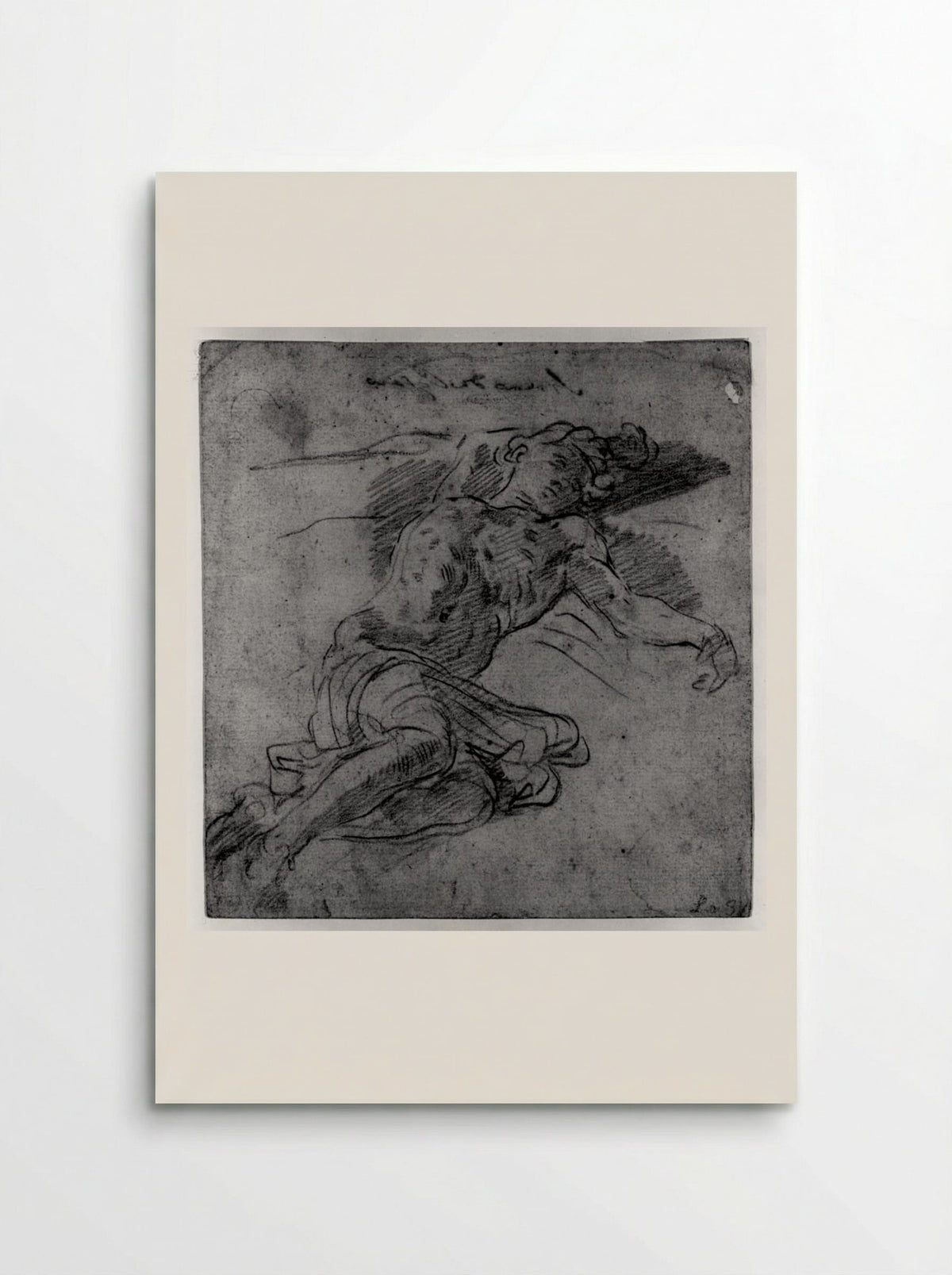 Reclining Male Nude - Simone Cantarini - Poster