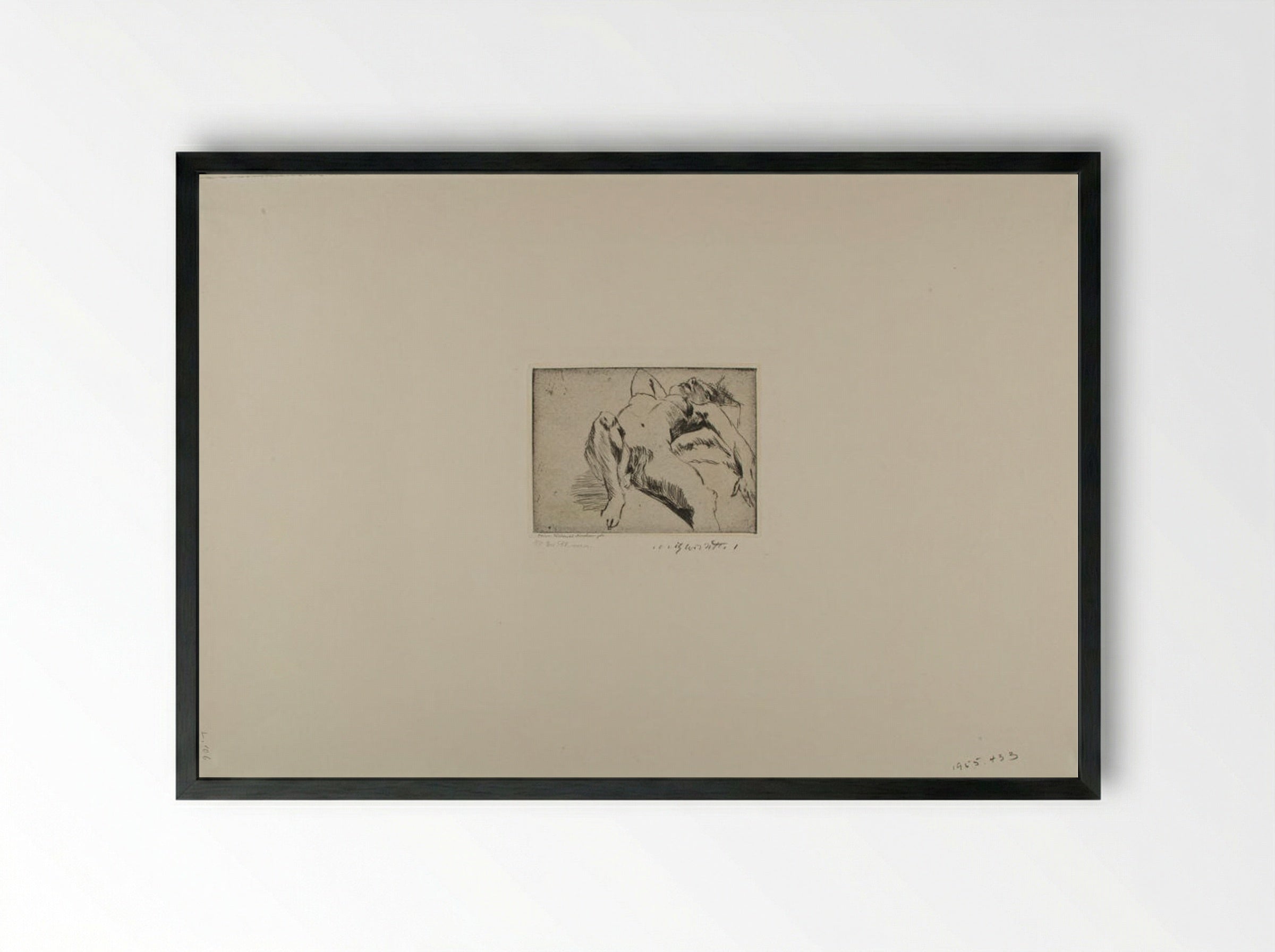 Reclining Nude - Lovis Corinth - Framed Print Black