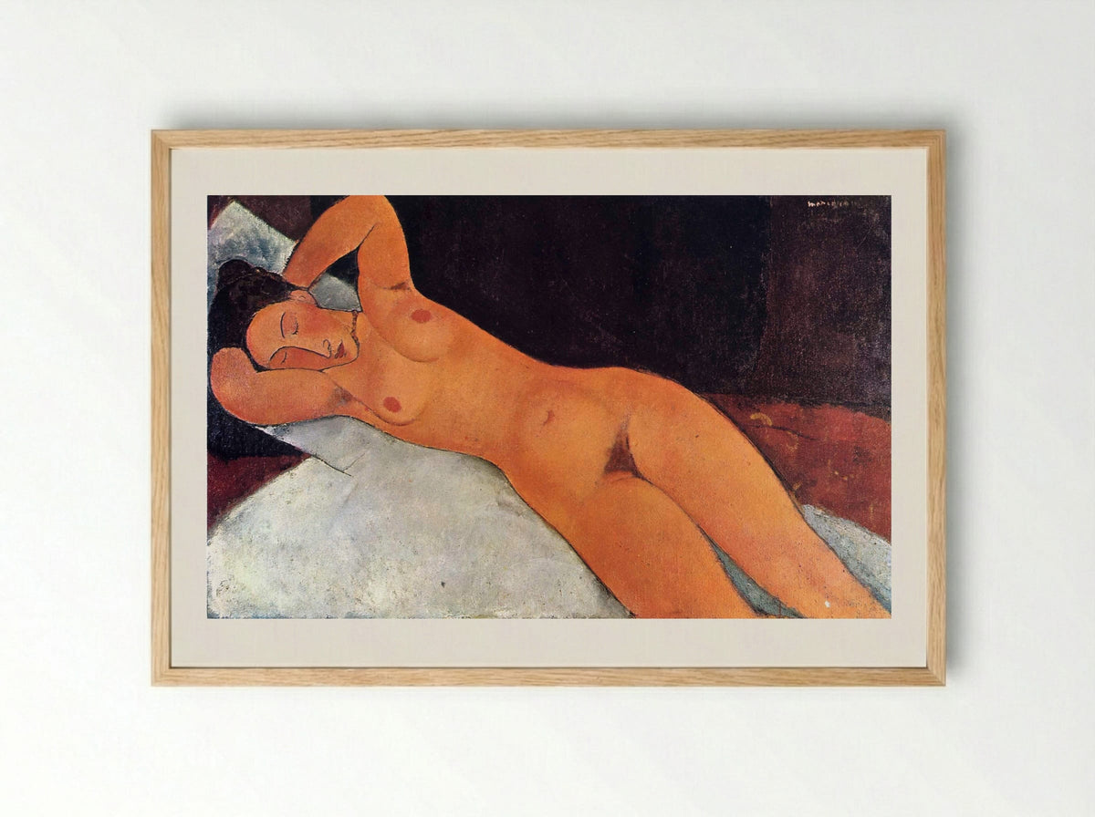 Reclining Nude - Amedeo Modigliani - Framed Print Wood