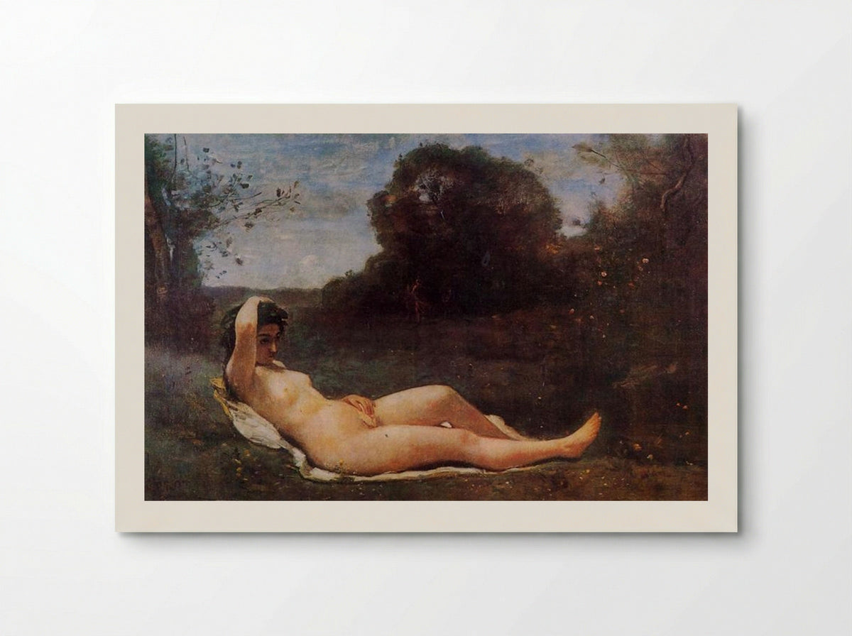 Reclining Nymph - Camille Corot - Poster