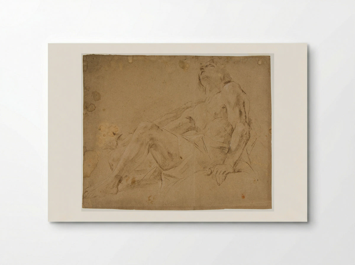Reclining Youth Looking Upwards - Giovanni Lanfranco - Poster