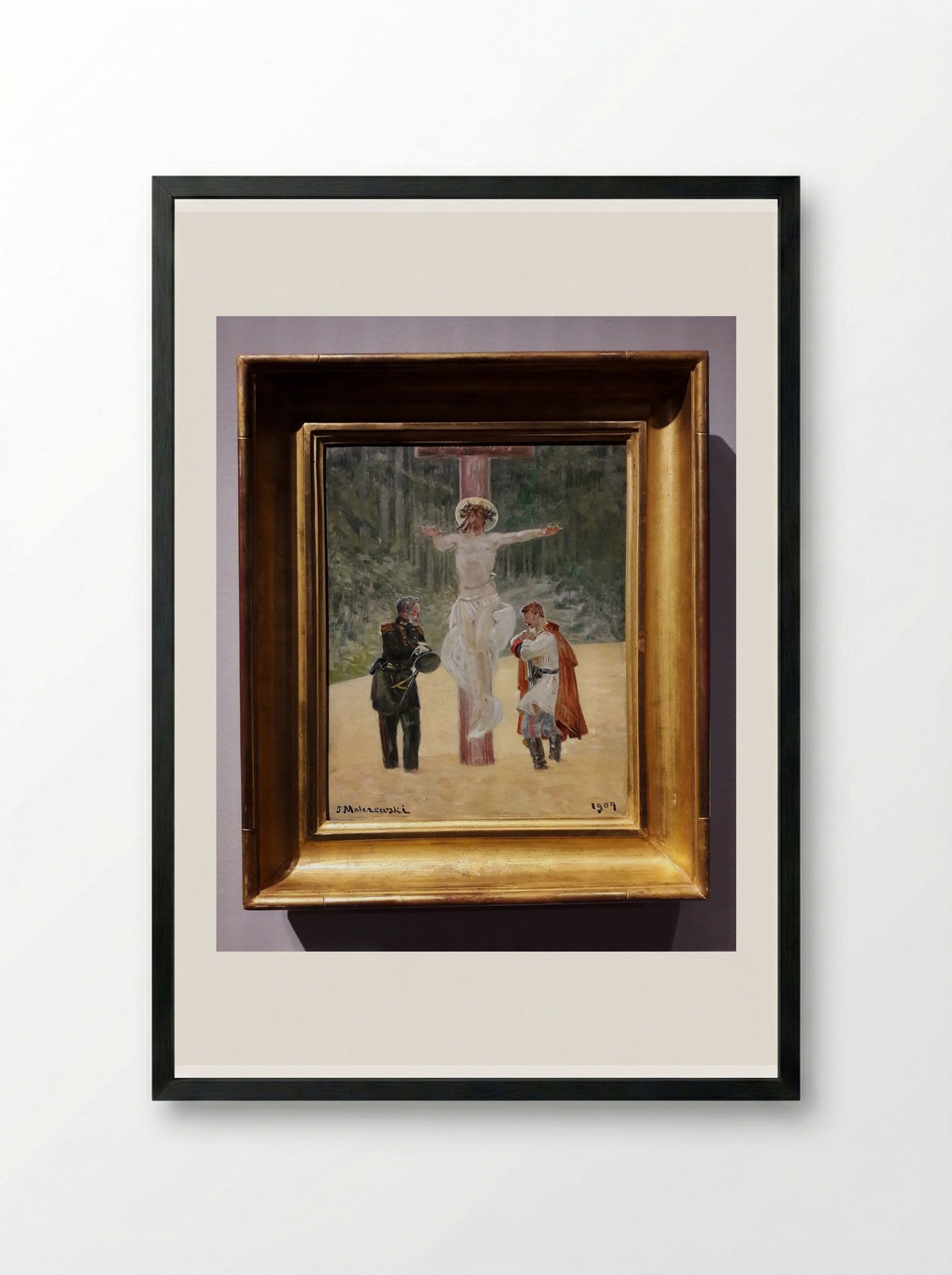 Reconciliation - Jacek Malczewski - Framed Print Black