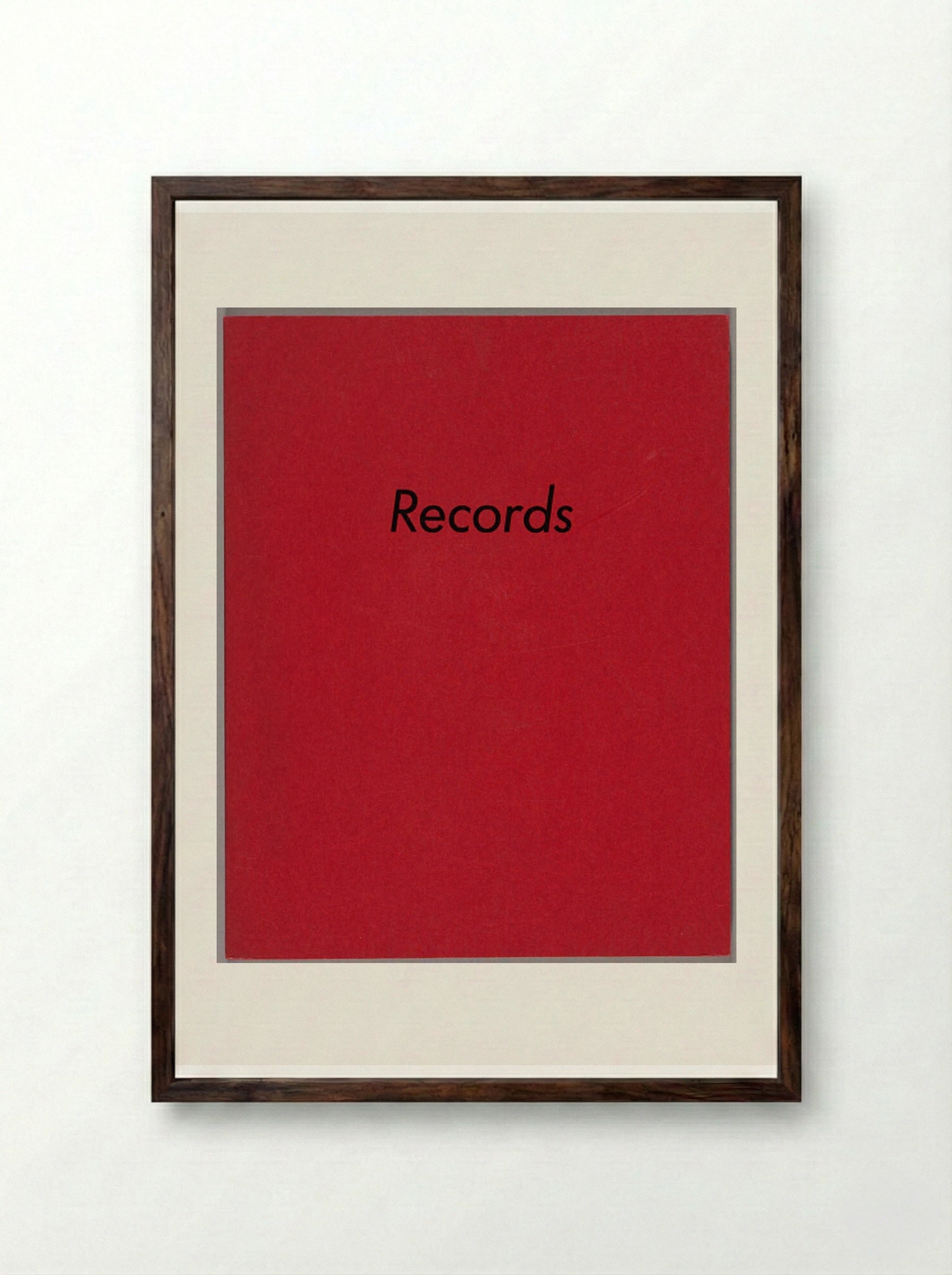 Records - Edward Ruscha - Framed Print Dark Wood