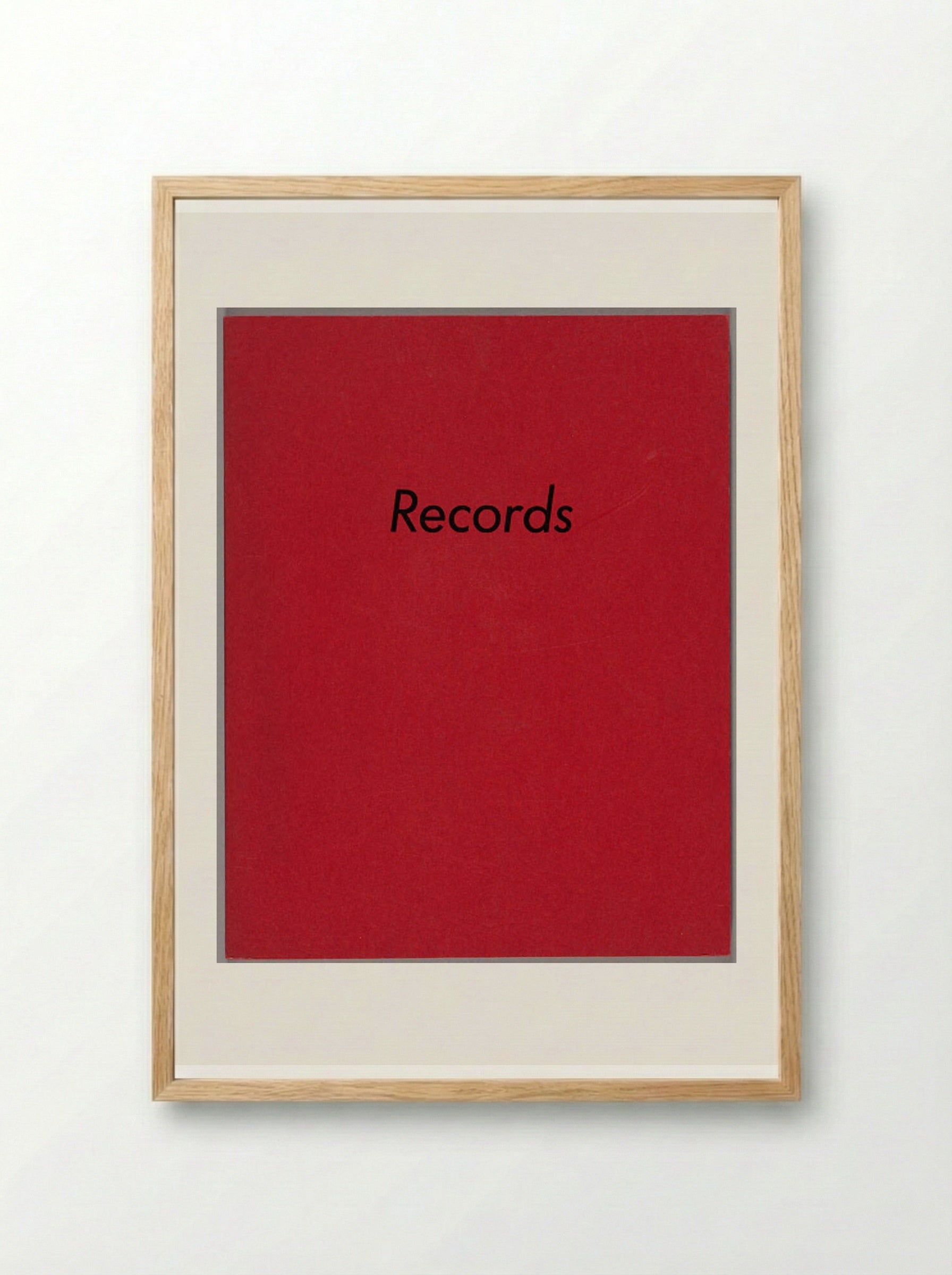 Records - Edward Ruscha - Framed Print Wood