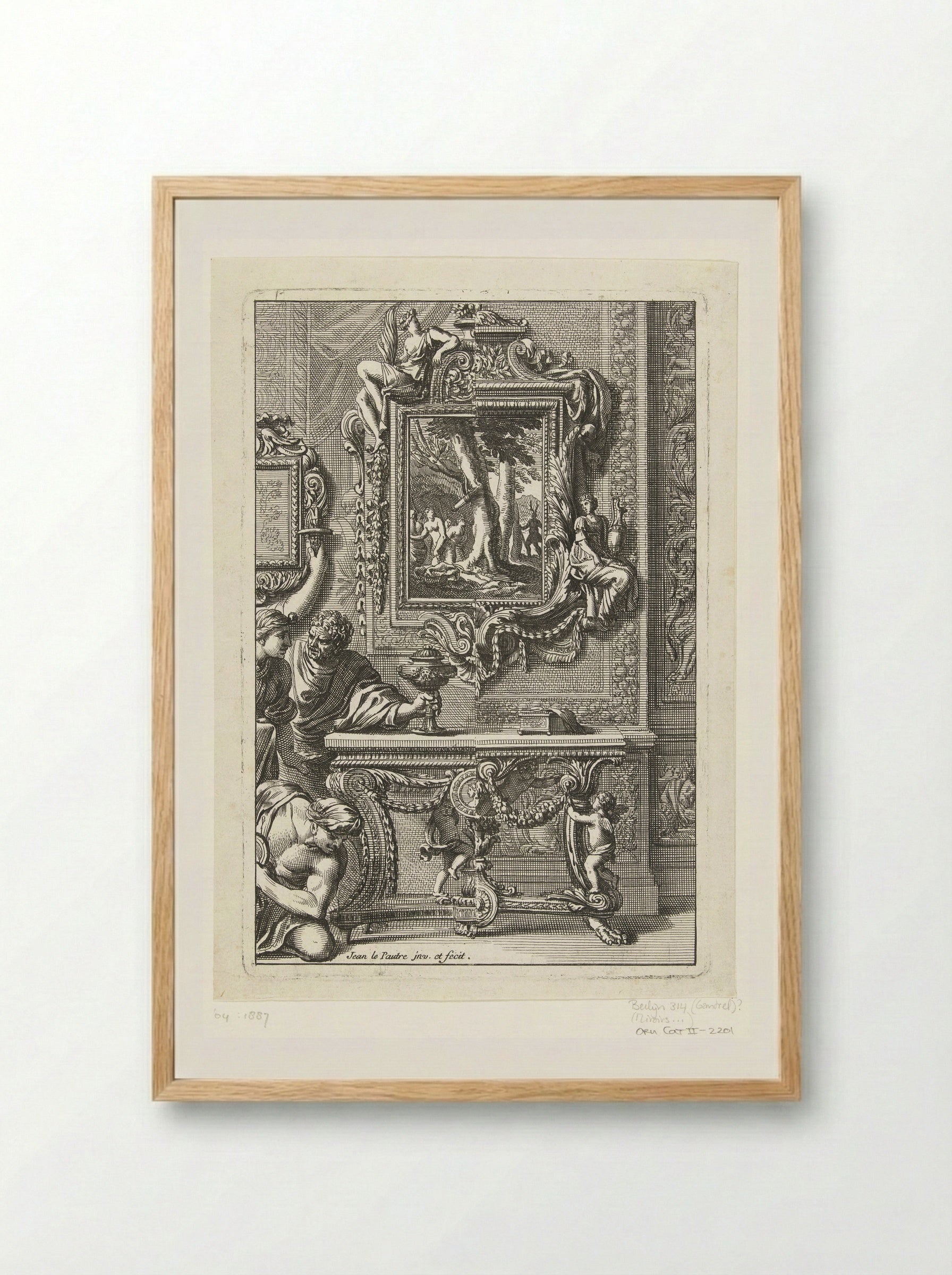 Rectangular Mirror with Diana and Actaeon - Jean Lepautre - Framed Print Wood