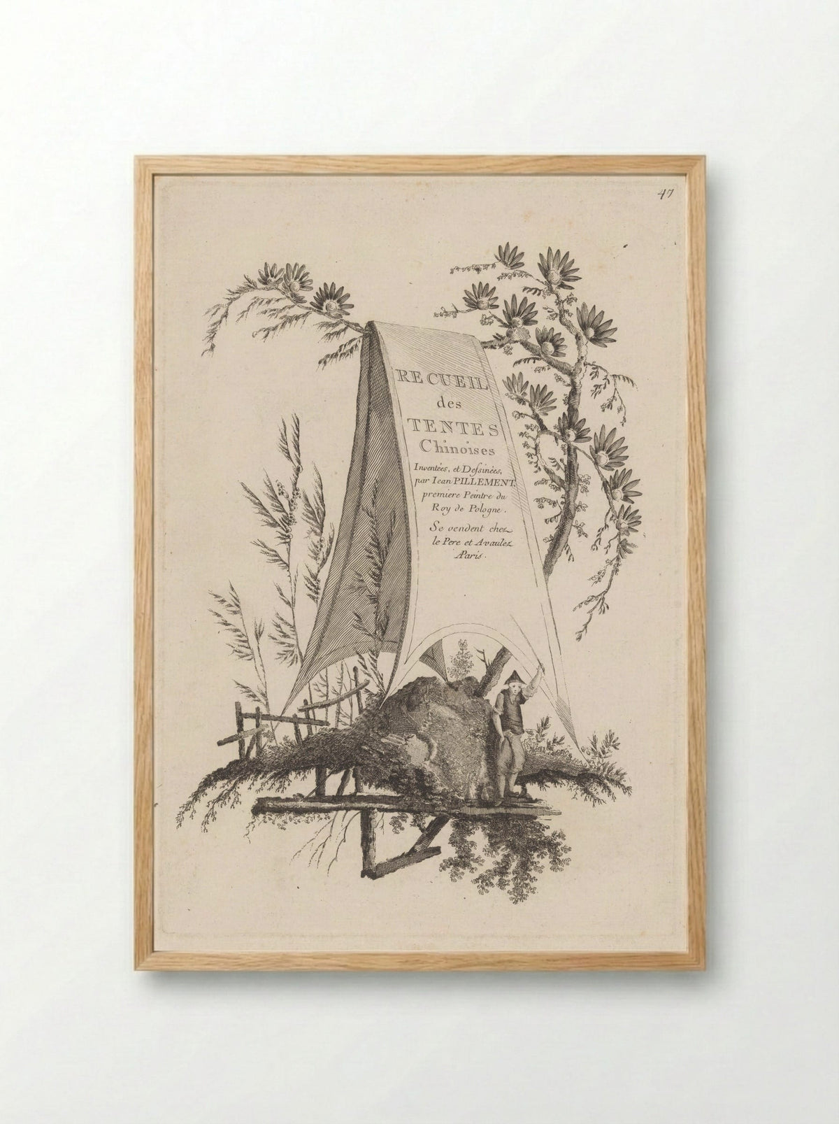 Recueil des Tentes Chinoises - Jeanne Deny - Framed Print Wood