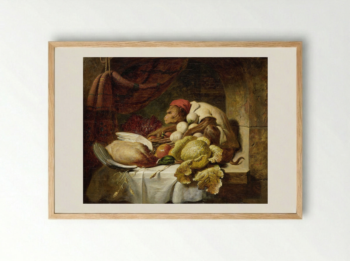 Red Cap - George Lance - Framed Print Wood