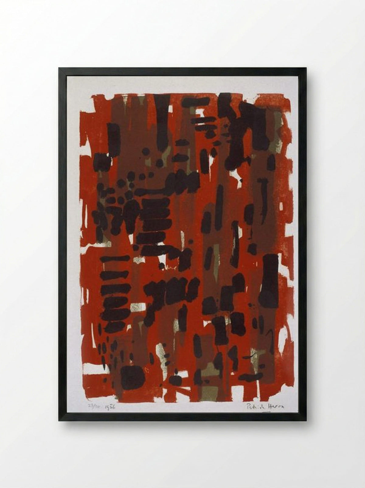 Red Garden - Patrick Heron - Framed Print Black