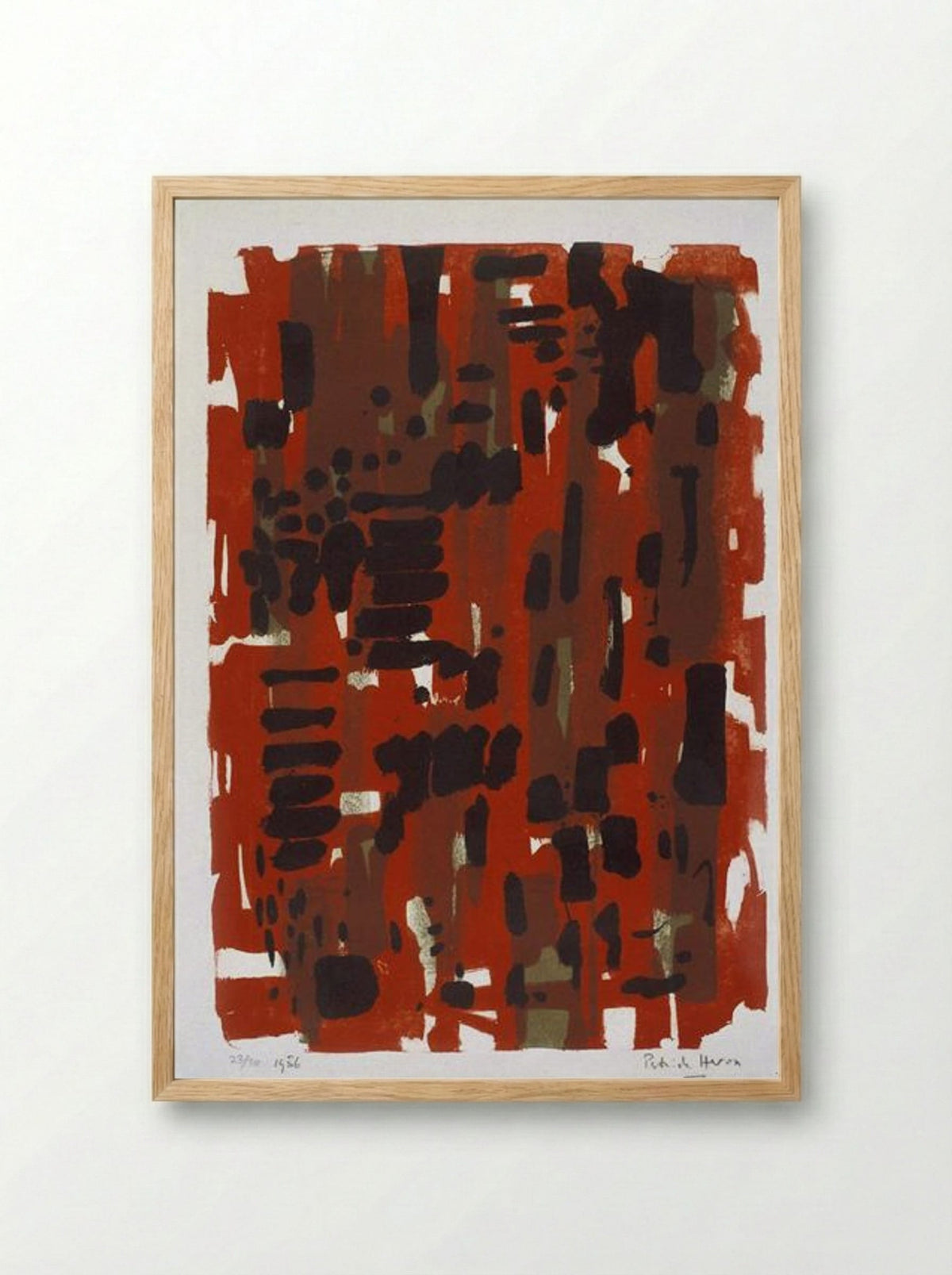 Red Garden - Patrick Heron - Framed Print Wood