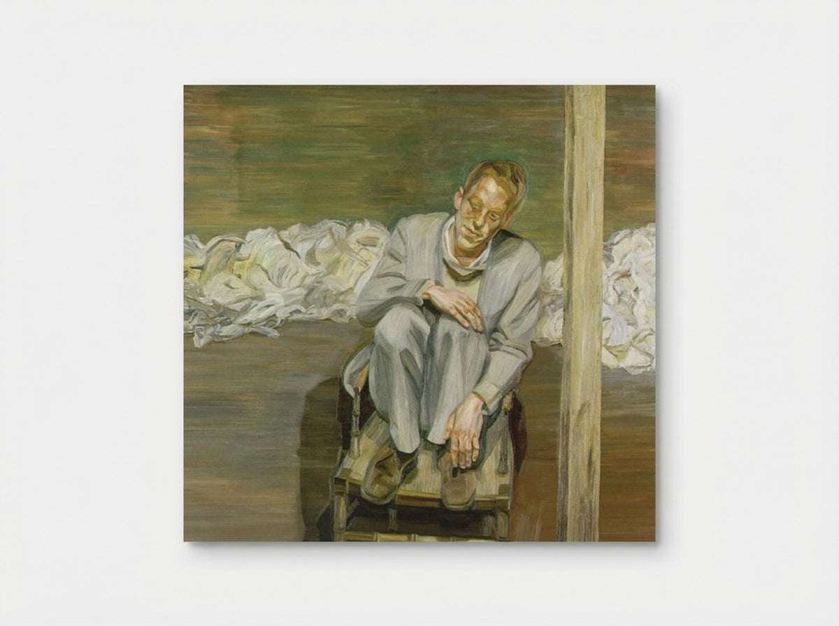 Red Haired Man on a Chair - Lucian Freud - Poster