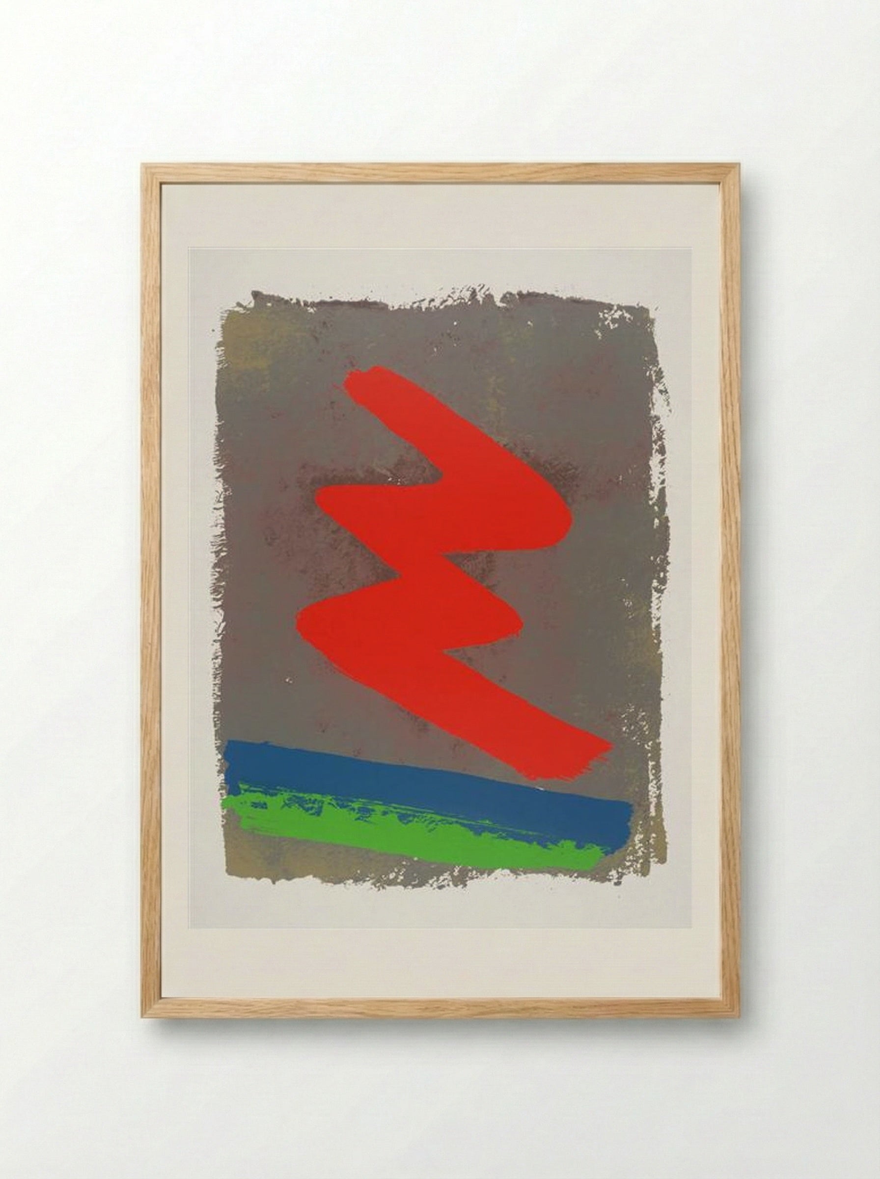 Red M - Jack Bush - Framed Print Wood
