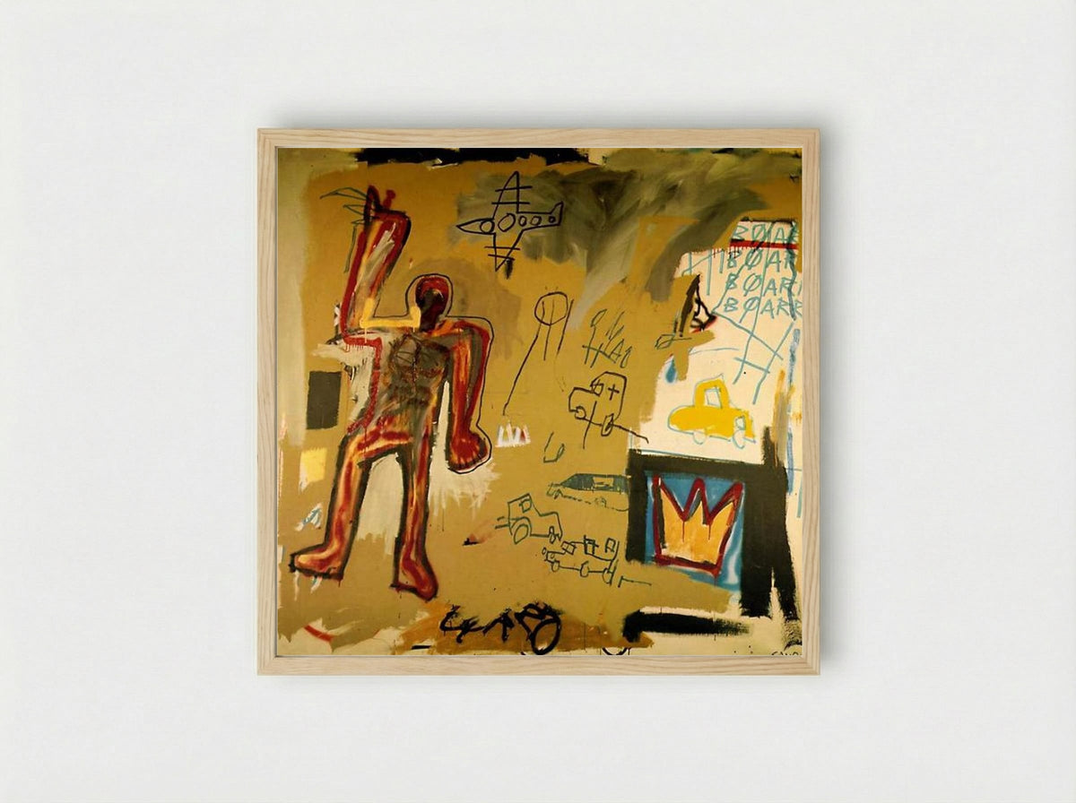 Red Man - Jean-Michel Basquiat - Framed Print Wood