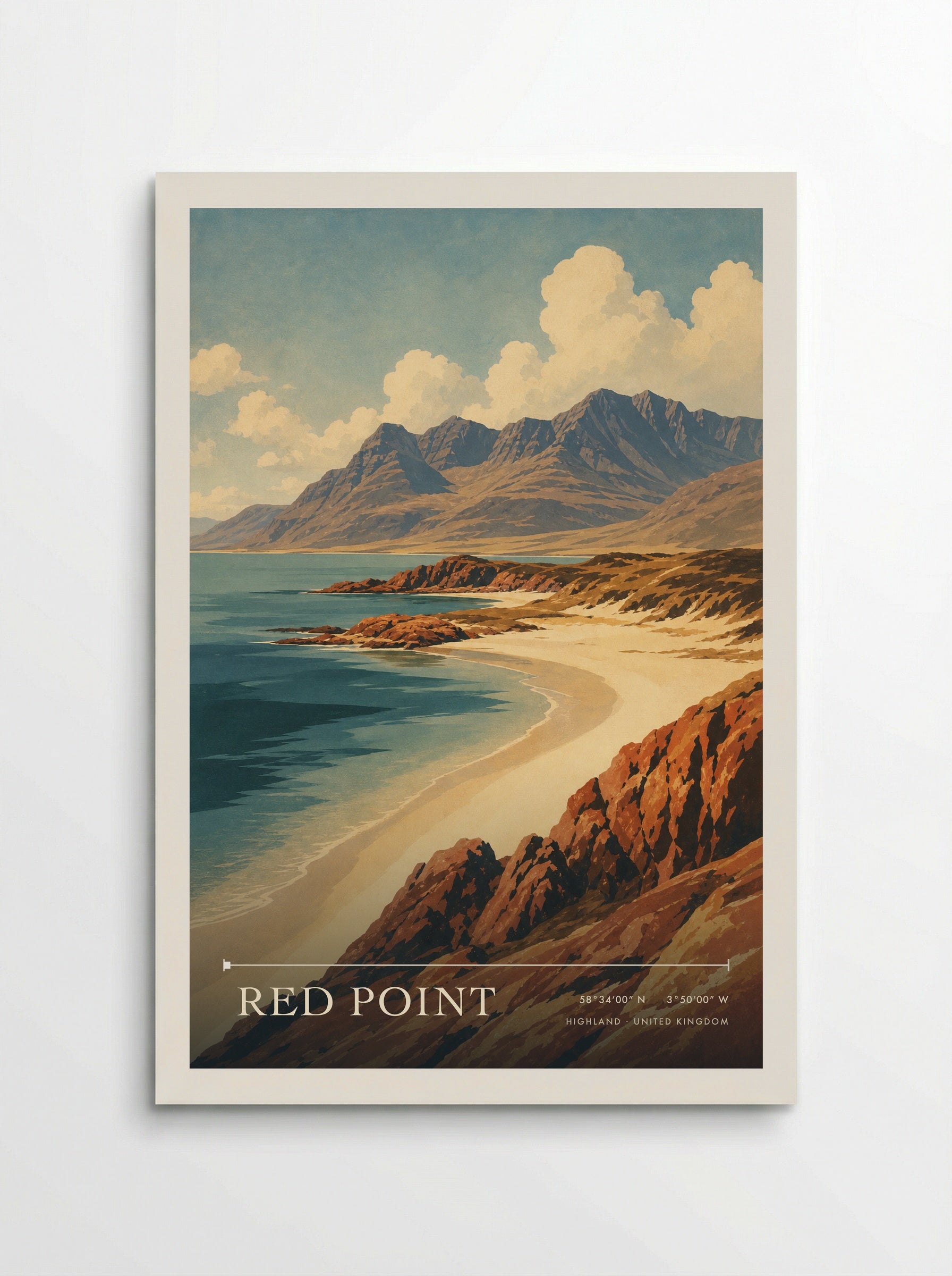Red Point Highland United Kingdom Travel Poster - Poster
