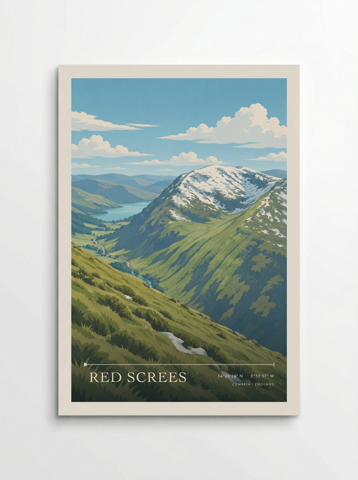 Red Screes, Cumbria | Travel Poster - Poster
