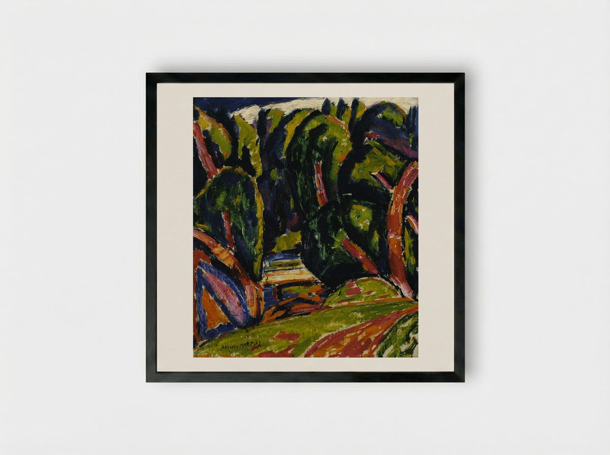 Red Tree - Marsden Hartley - Framed Print Black