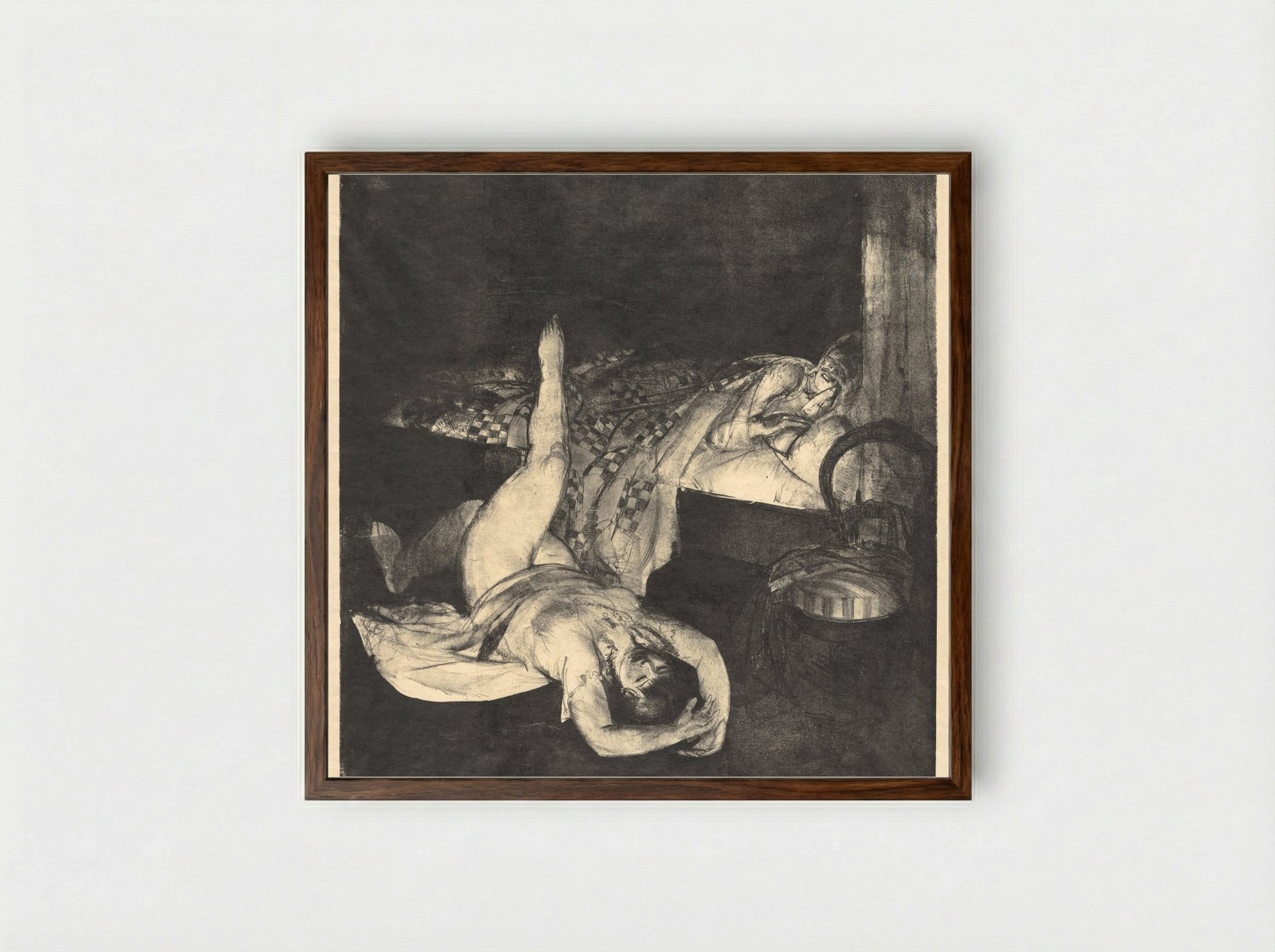 Reducing Exercises - George Bellows - Framed Print Dark Wood