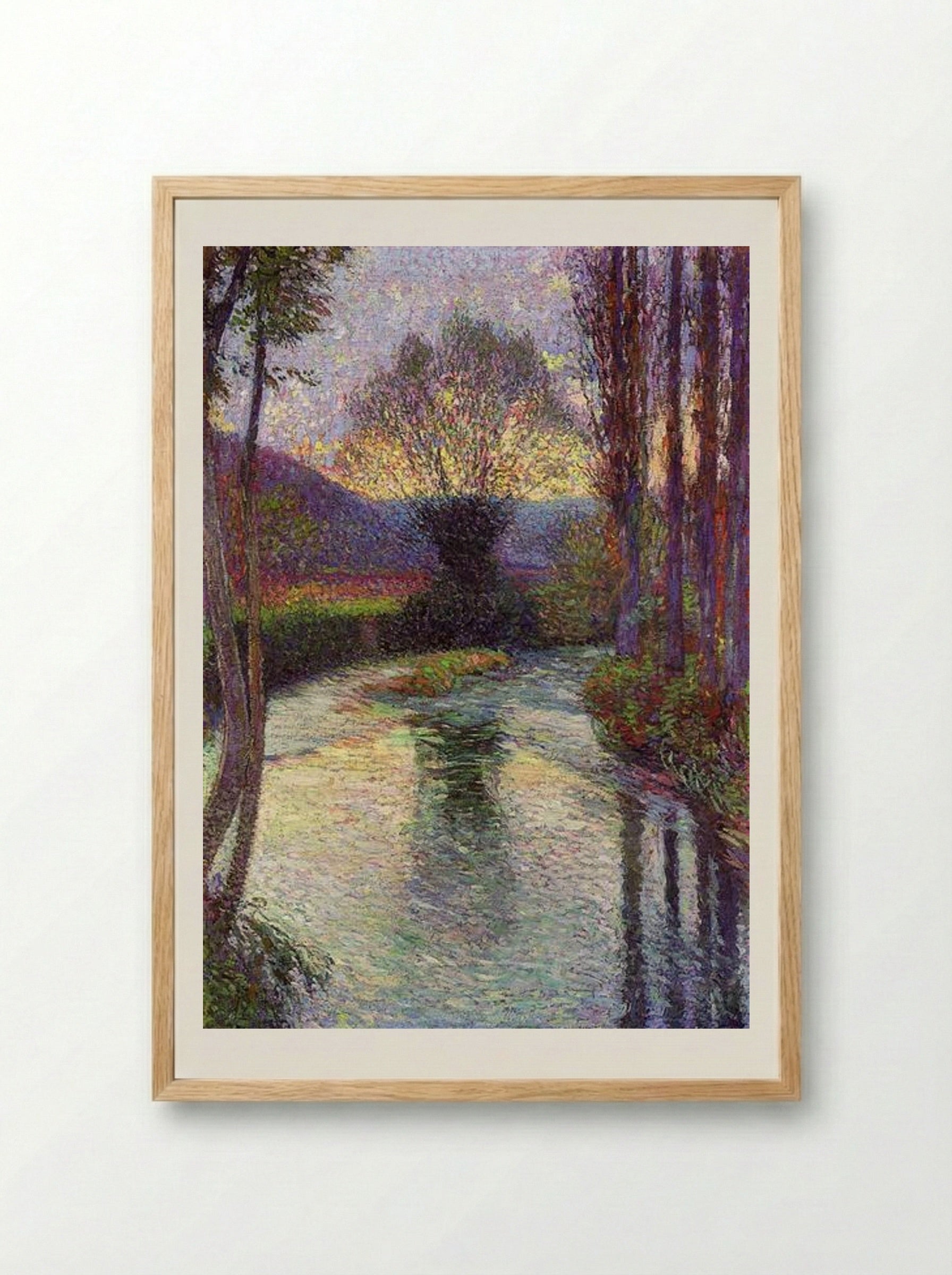 Reflected Willow on the Green - Henri Martin - Framed Print Wood