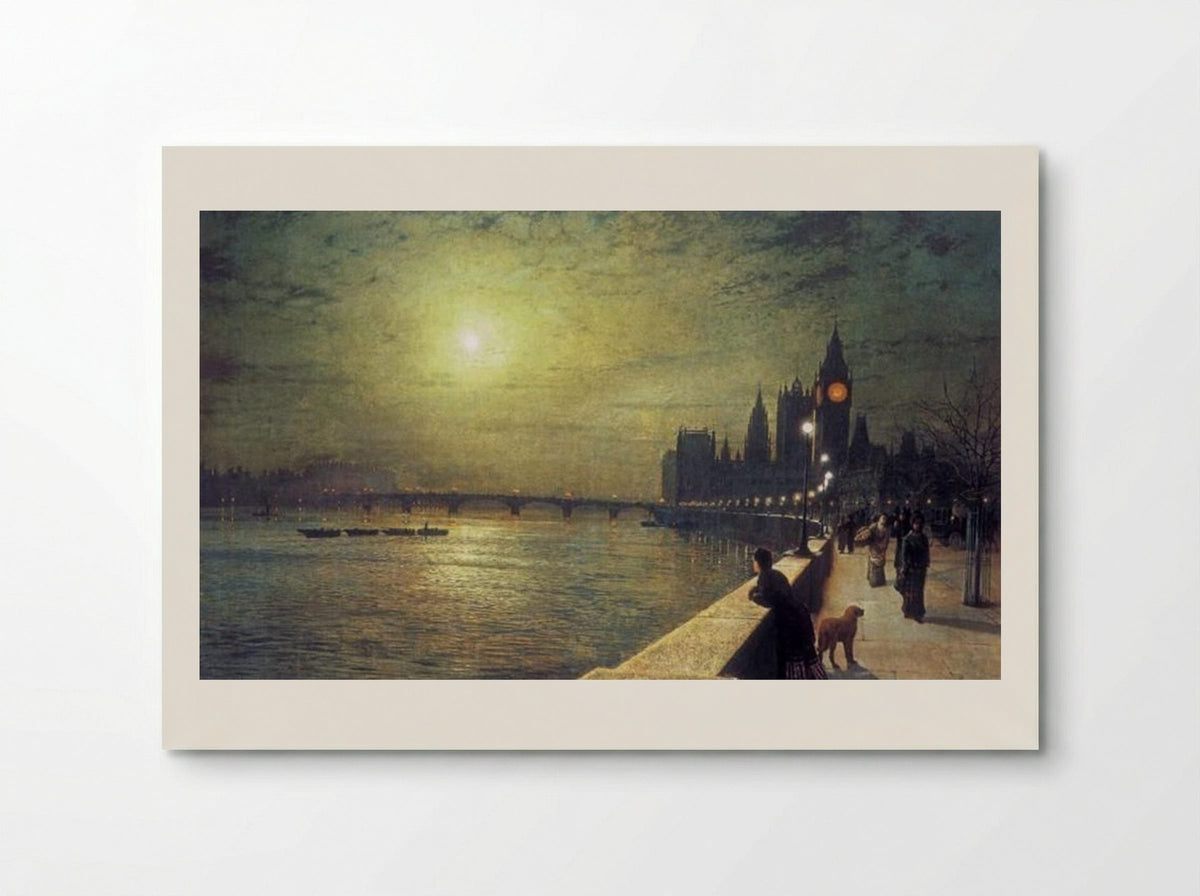 Reflections on the Thames, Westminster - John Atkinson Grimshaw - Poster
