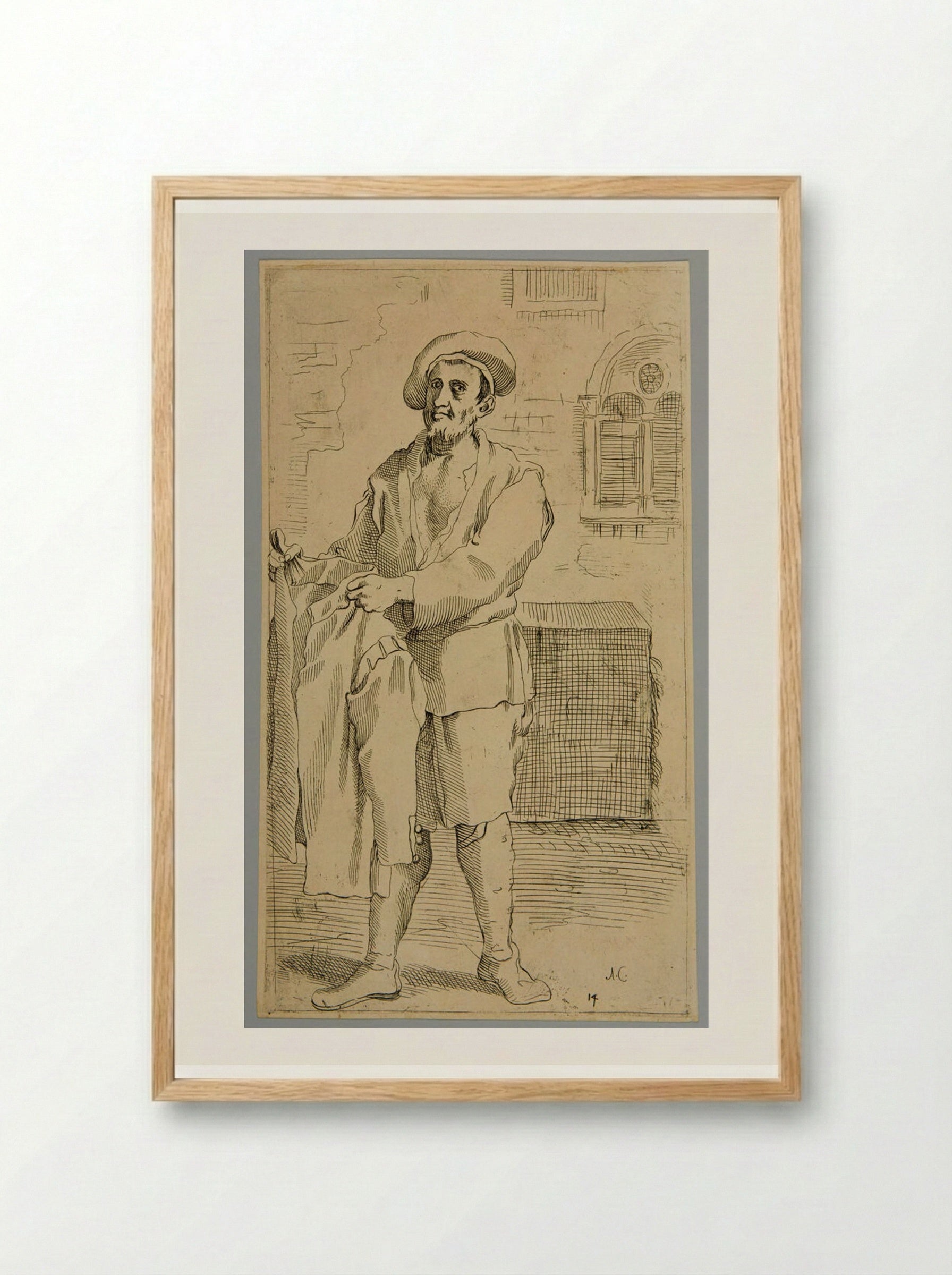 Regattiero, plate 14 - Simon Guillain - Framed Print Wood