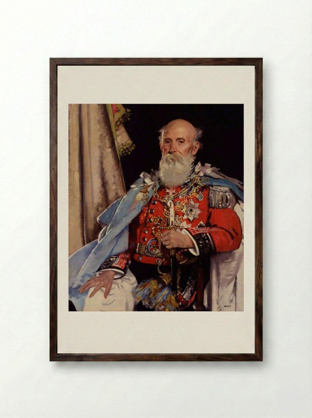 Reginald Brabazon, 12th Earl of Meath - William Orpen - Framed Print Dark Wood