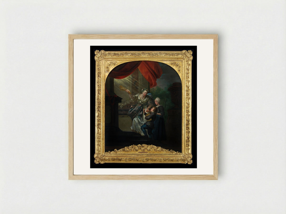 Reglement van het Broederschap van Sint Lucas uit Dordrecht - Aert Schouman - Framed Print Wood