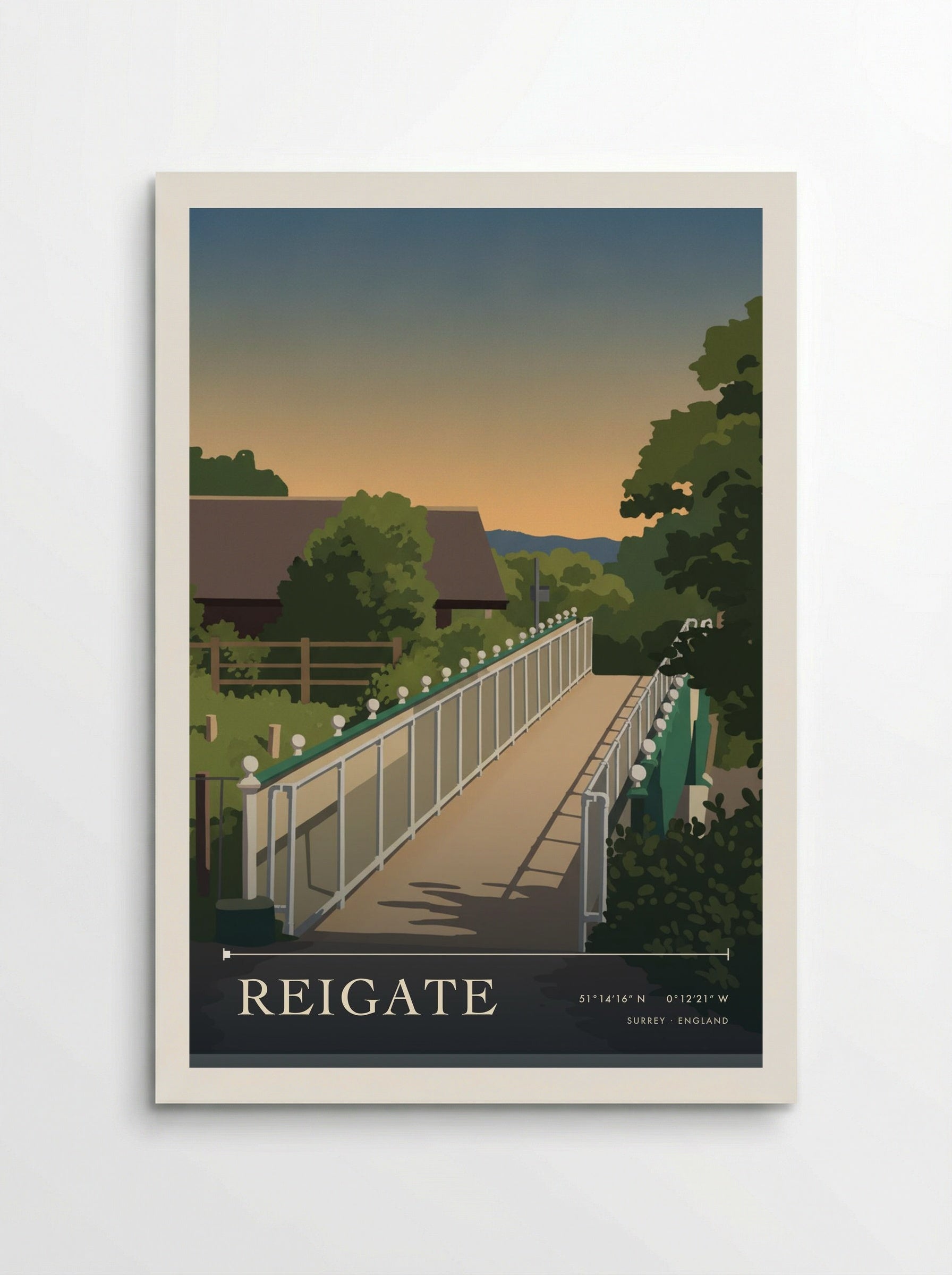 Reigate Surrey England Travel Poster - Poster