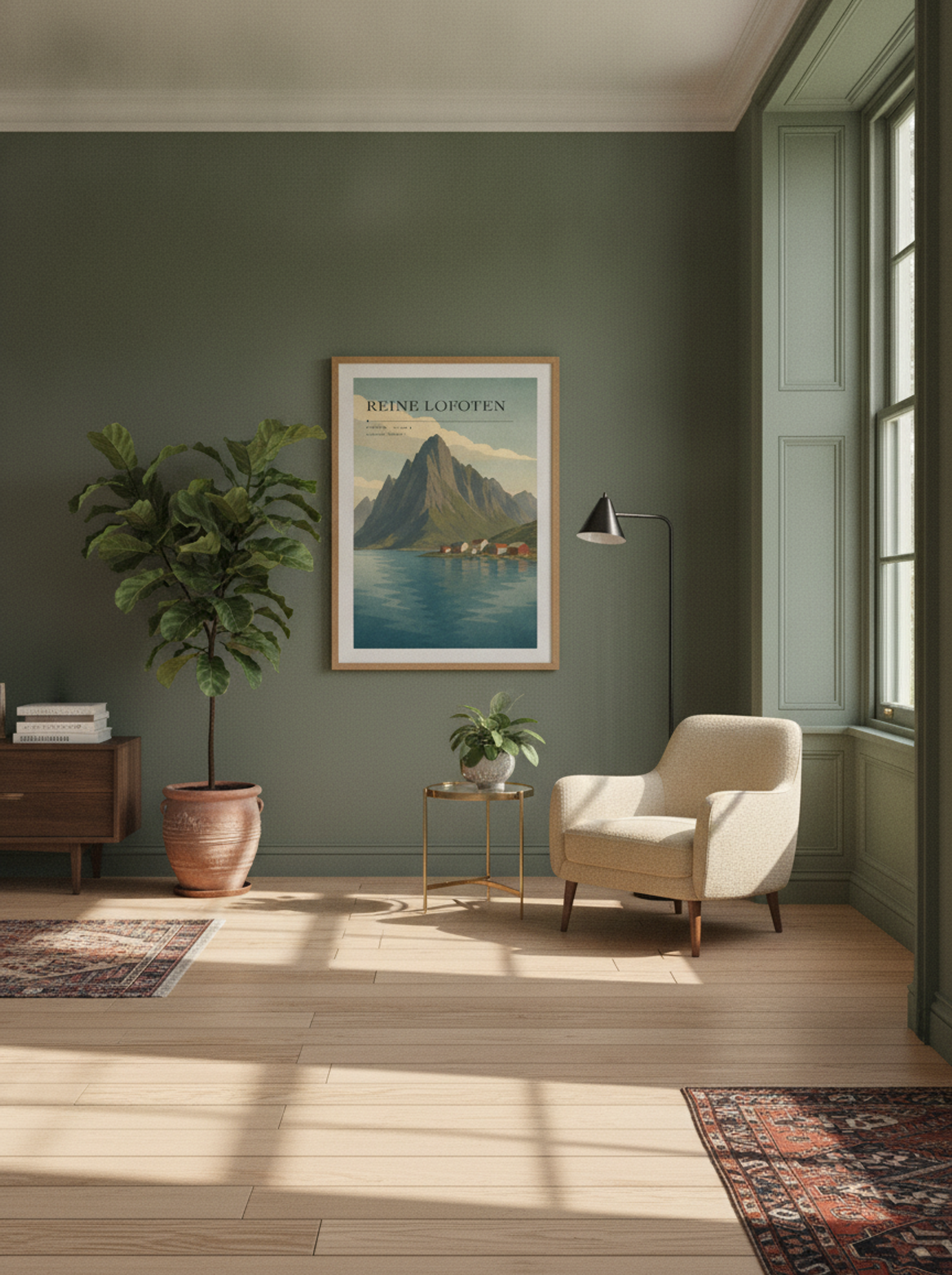 Reine Lofoten Travel Poster Artwork - Lifestyle