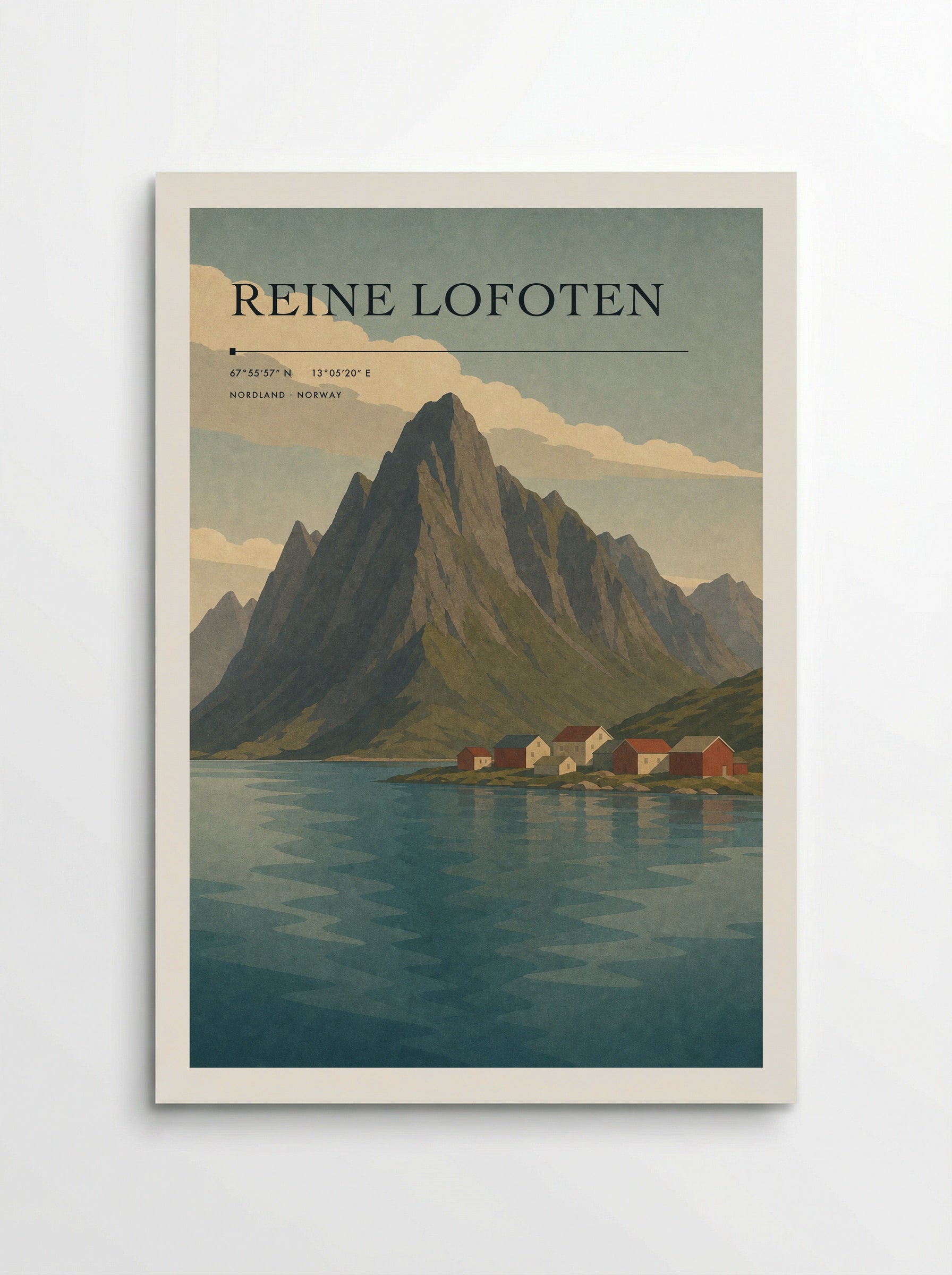 Reine Lofoten Travel Poster Artwork - Poster