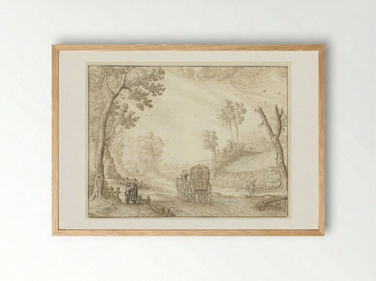 Reiskoets (Travel Coach) - Evert Rijnvisch - Framed Print Wood