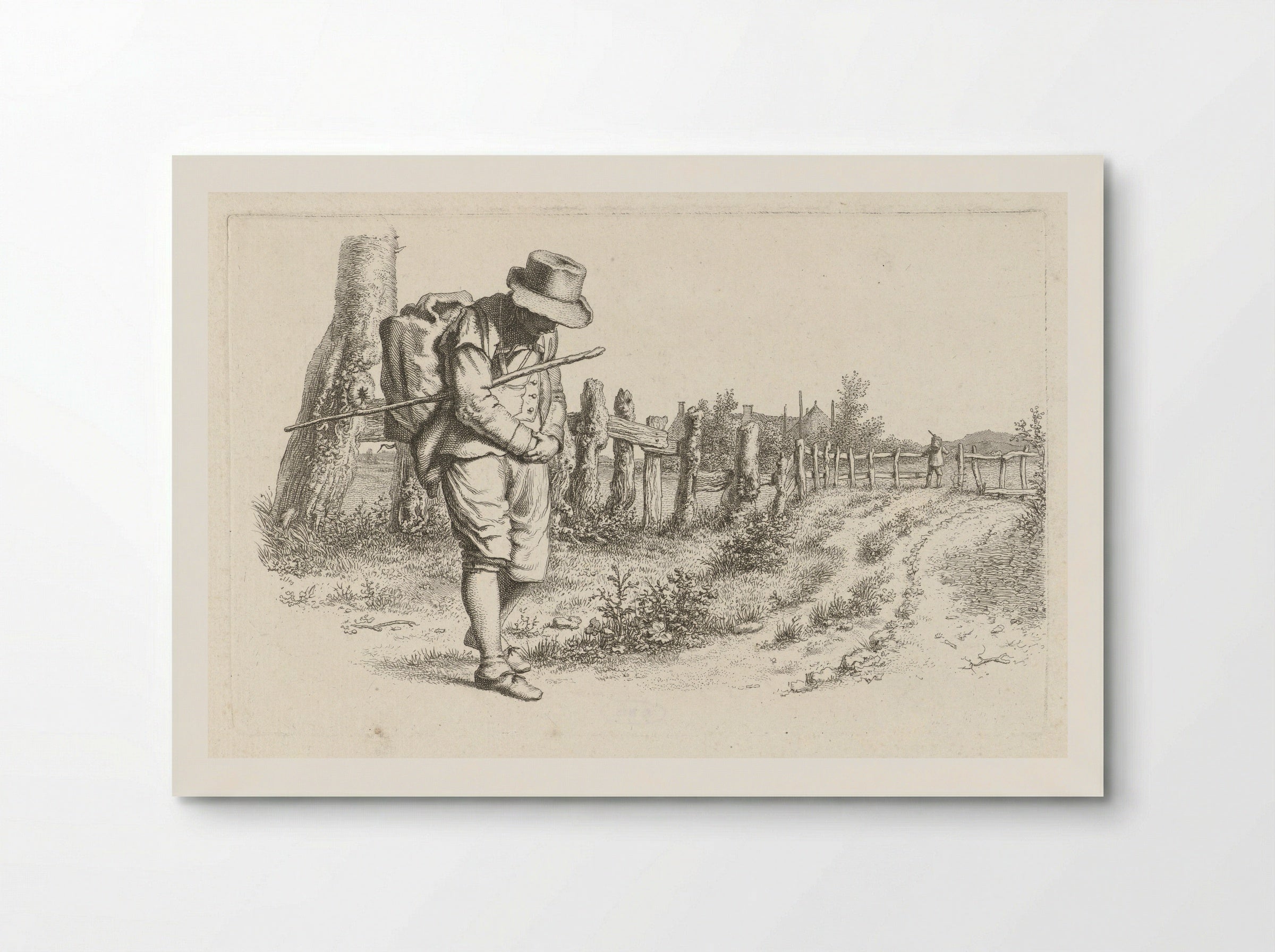 Reiziger op een landweg - Jacob Ernst Marcus - Poster
