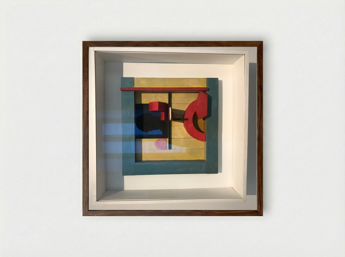 Relief in Relief - Kurt Schwitters - Framed Print Dark Wood