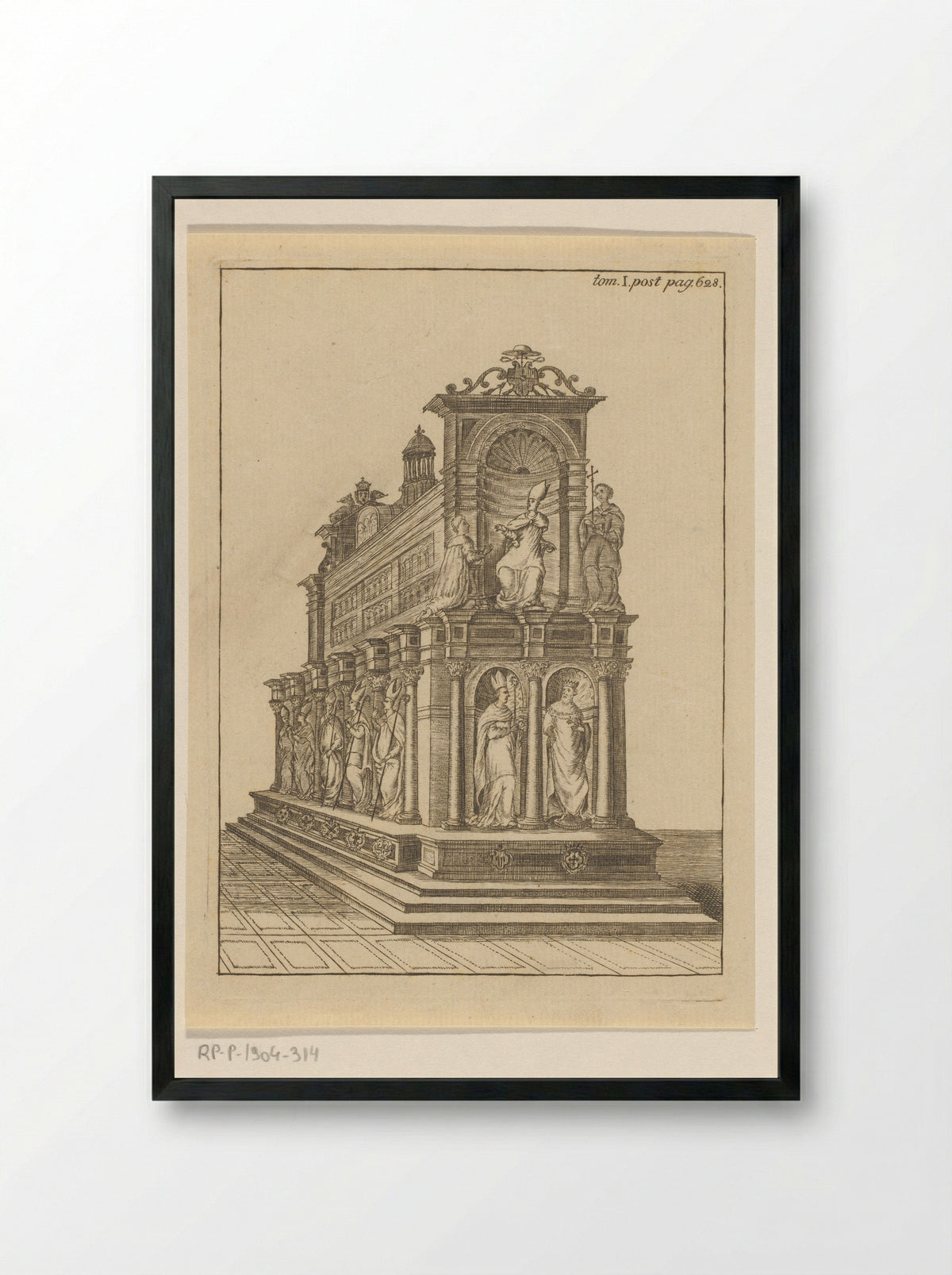 Reliekschrijn, van opzij gezien - Pieter Balthasar Bouttats - Framed Print Black