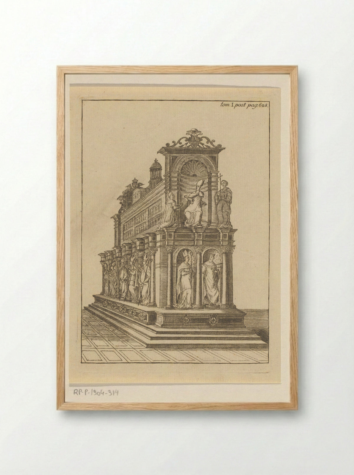 Reliekschrijn, van opzij gezien - Pieter Balthasar Bouttats - Framed Print Wood