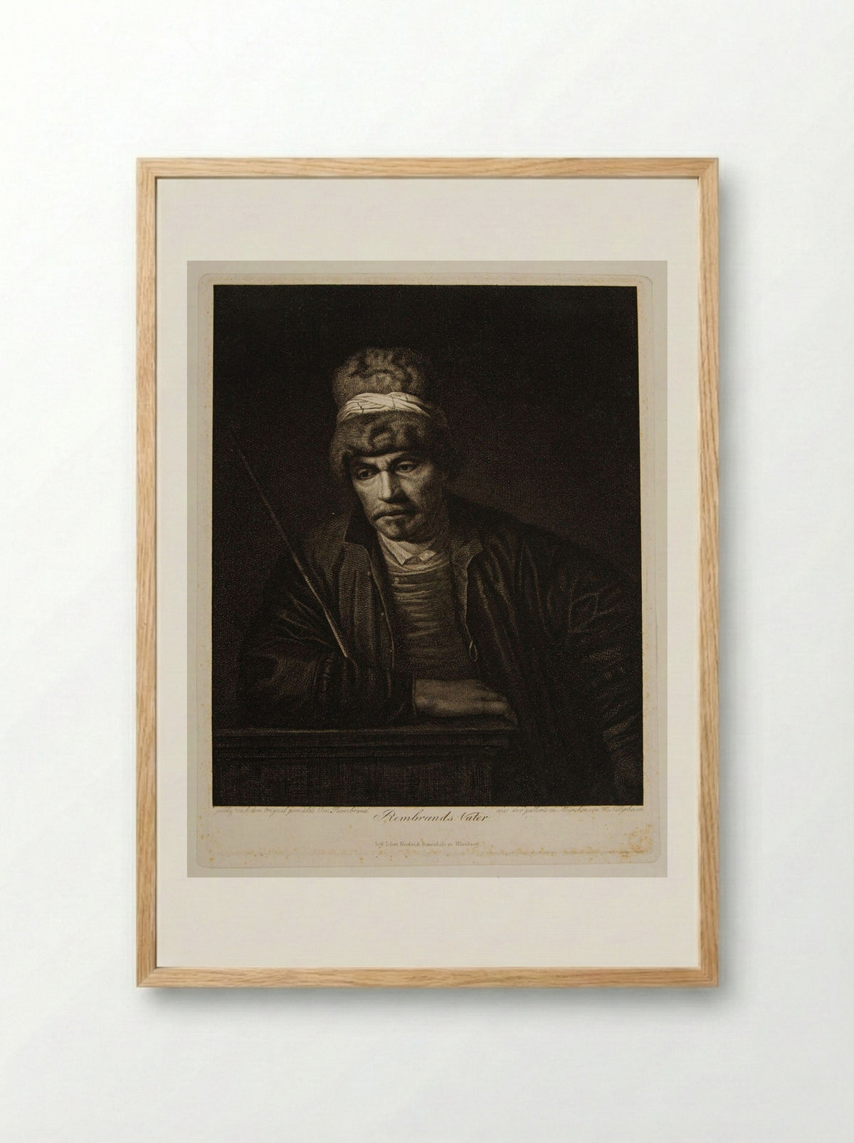 Rembrandt's Father - Moritz Kellerhoven - Framed Print Wood