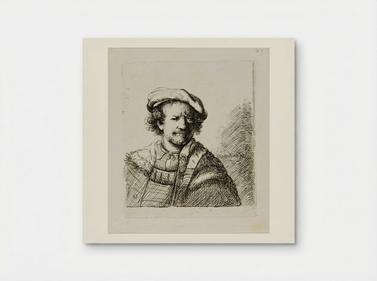Rembrandt with a Cap and Short Curly Hair - David Deuchar - Poster
