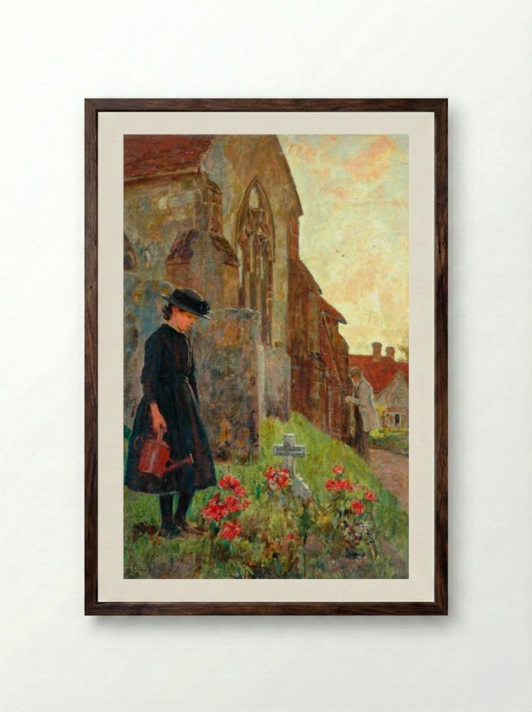 Remembrance - James Charles - Framed Print Dark Wood