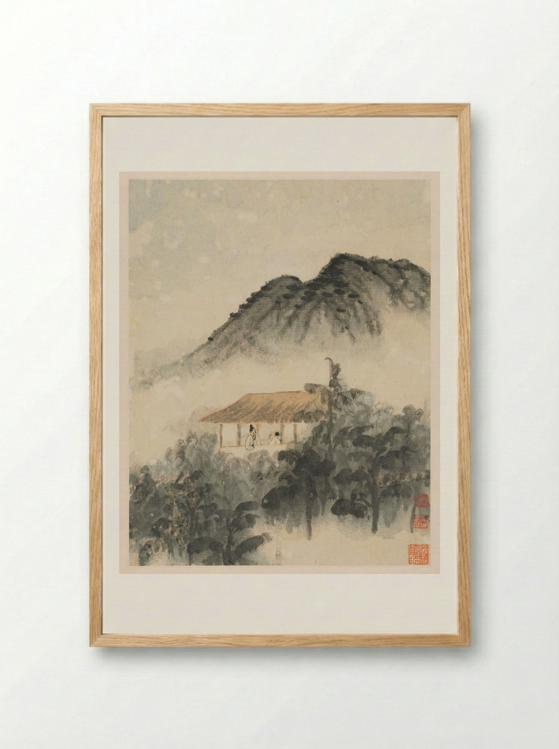 Reminiscences of Qinhuai River - Shitao - Framed Print Wood