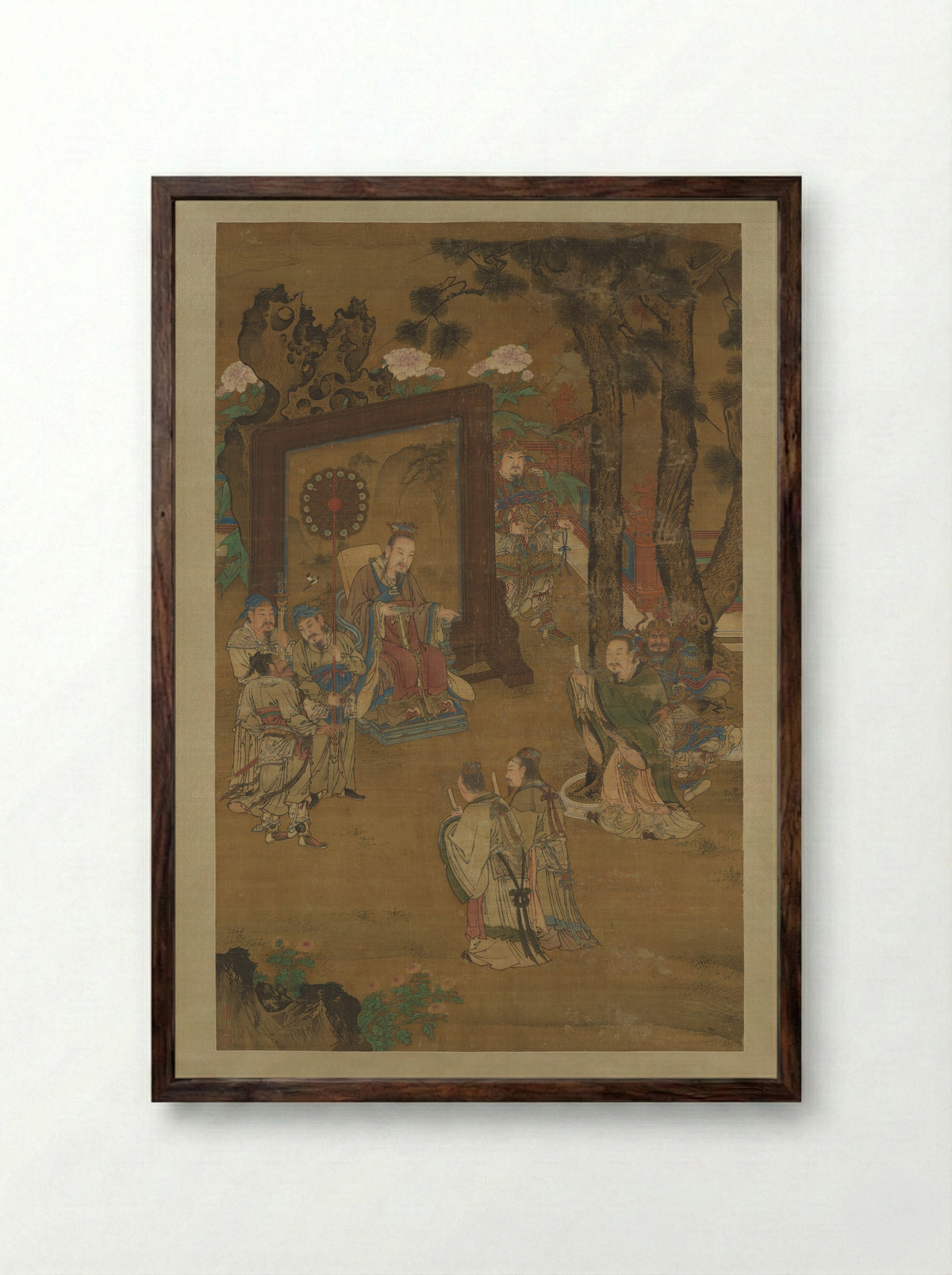 Remonstrating with the Emperor - Liu Jun - Framed Print Dark Wood