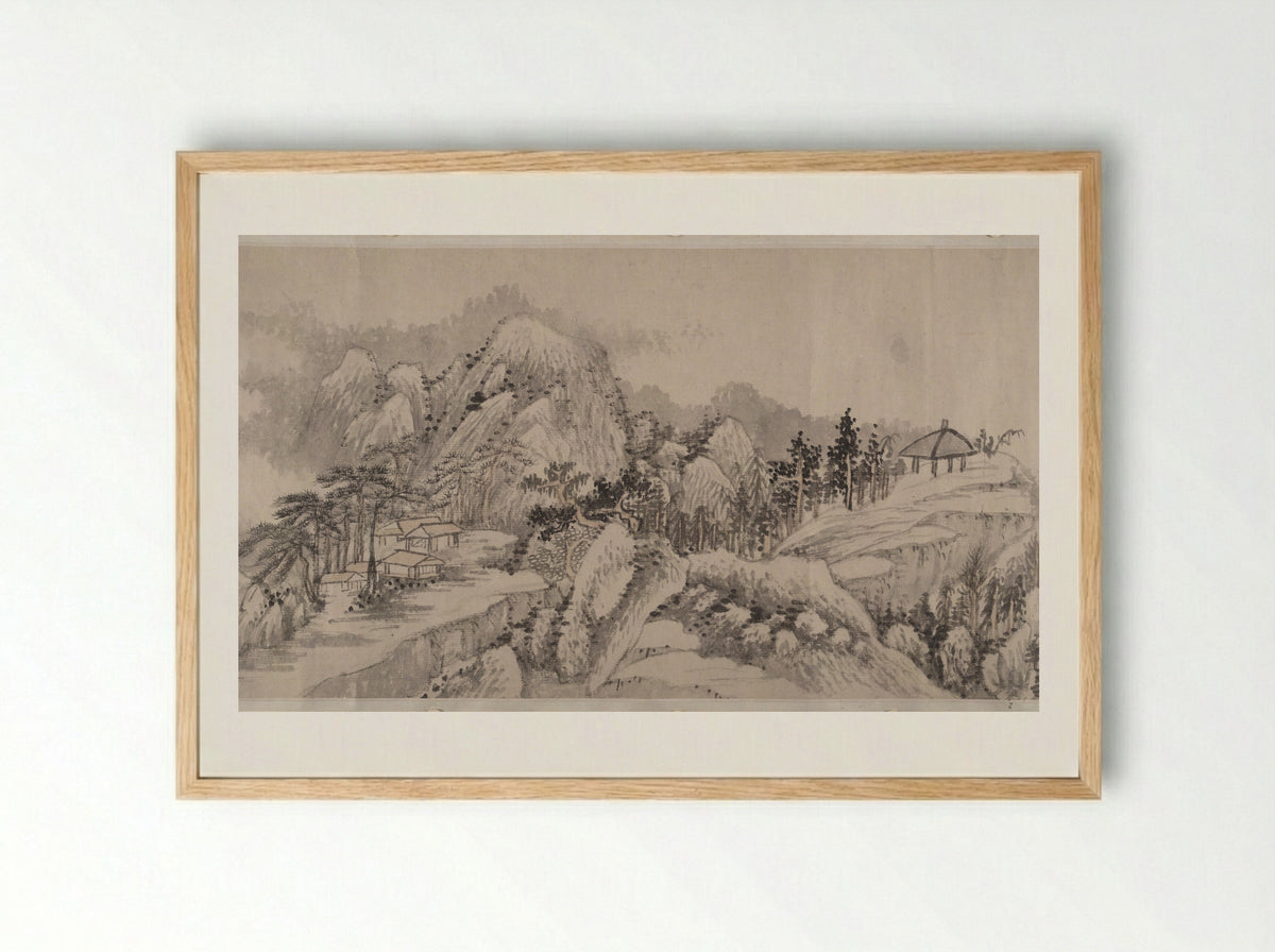 Remote Valleys, Sounds of Waterfalls, Deep Forests - Liu Yu - Framed Print Wood