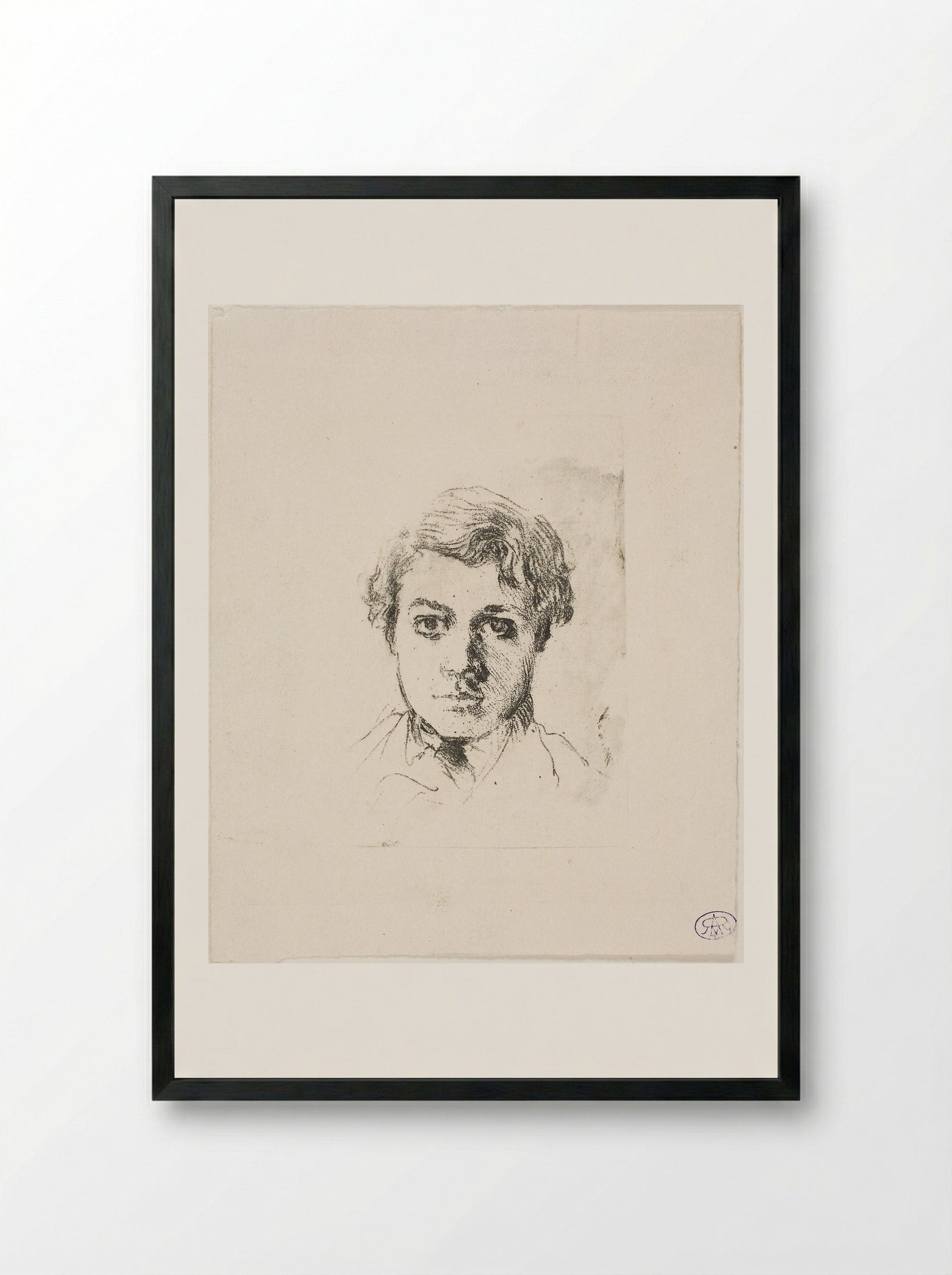 René De Gas, the Artist's Brother - Hilaire-Germain-Edgar Degas - Framed Print Black