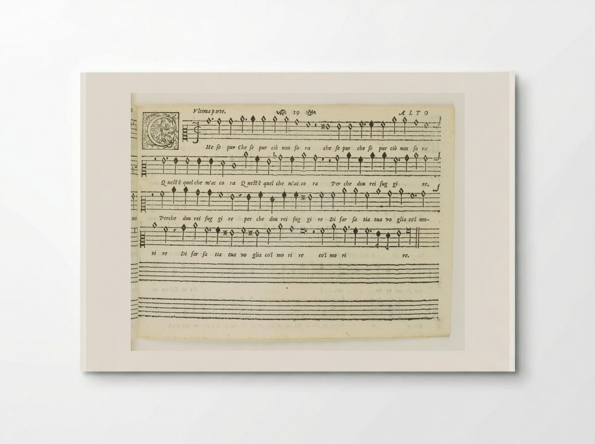 Renaissance Musical Score - Fine Art Print - Poster