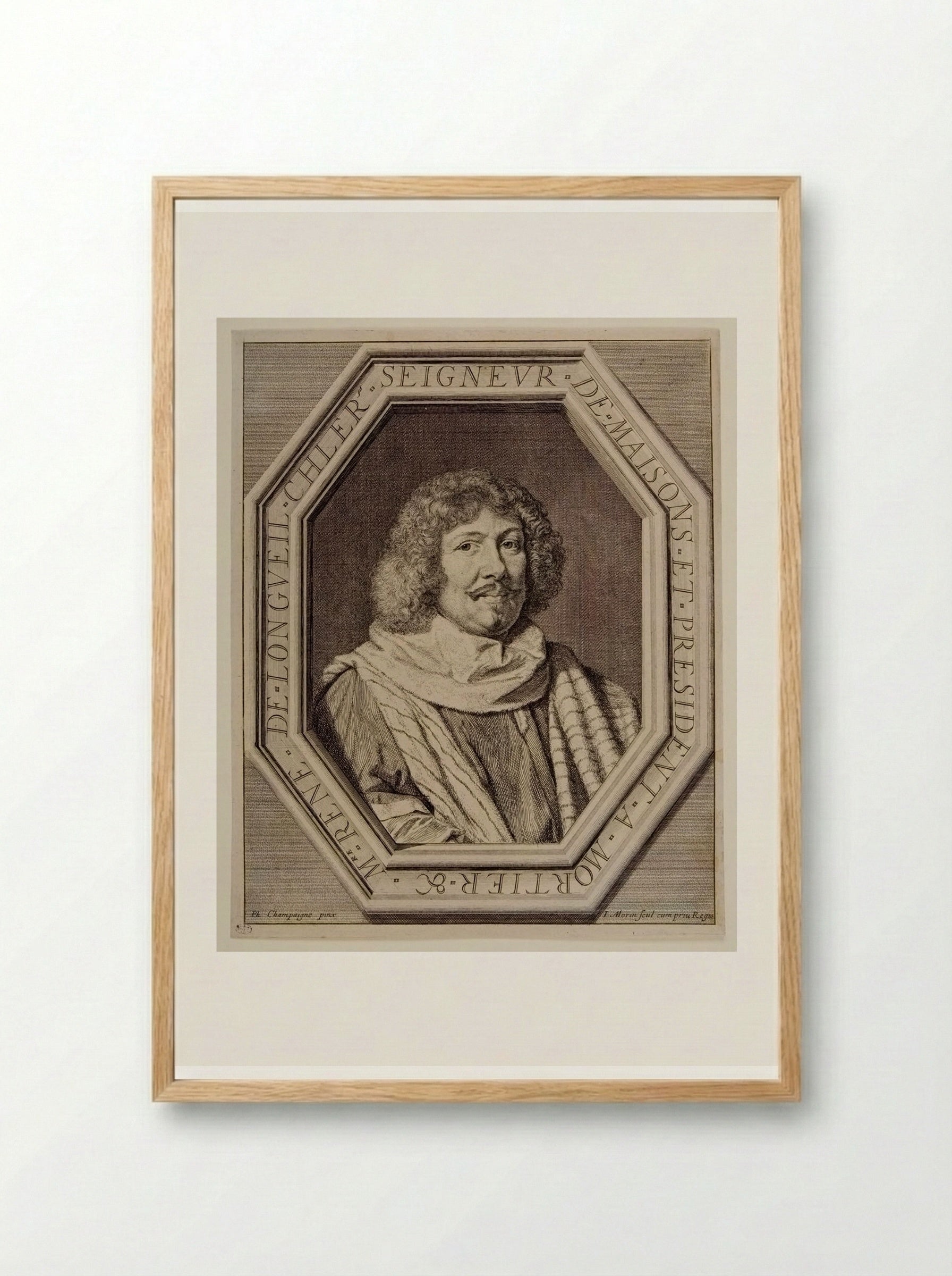 Rene de Longueil, Future Marquis of Maisons - Jean Morin - Framed Print Wood