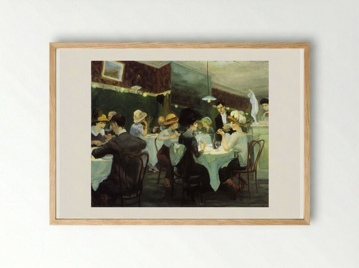 Renganeschi's Saturday Night - John French Sloan - Framed Print Wood