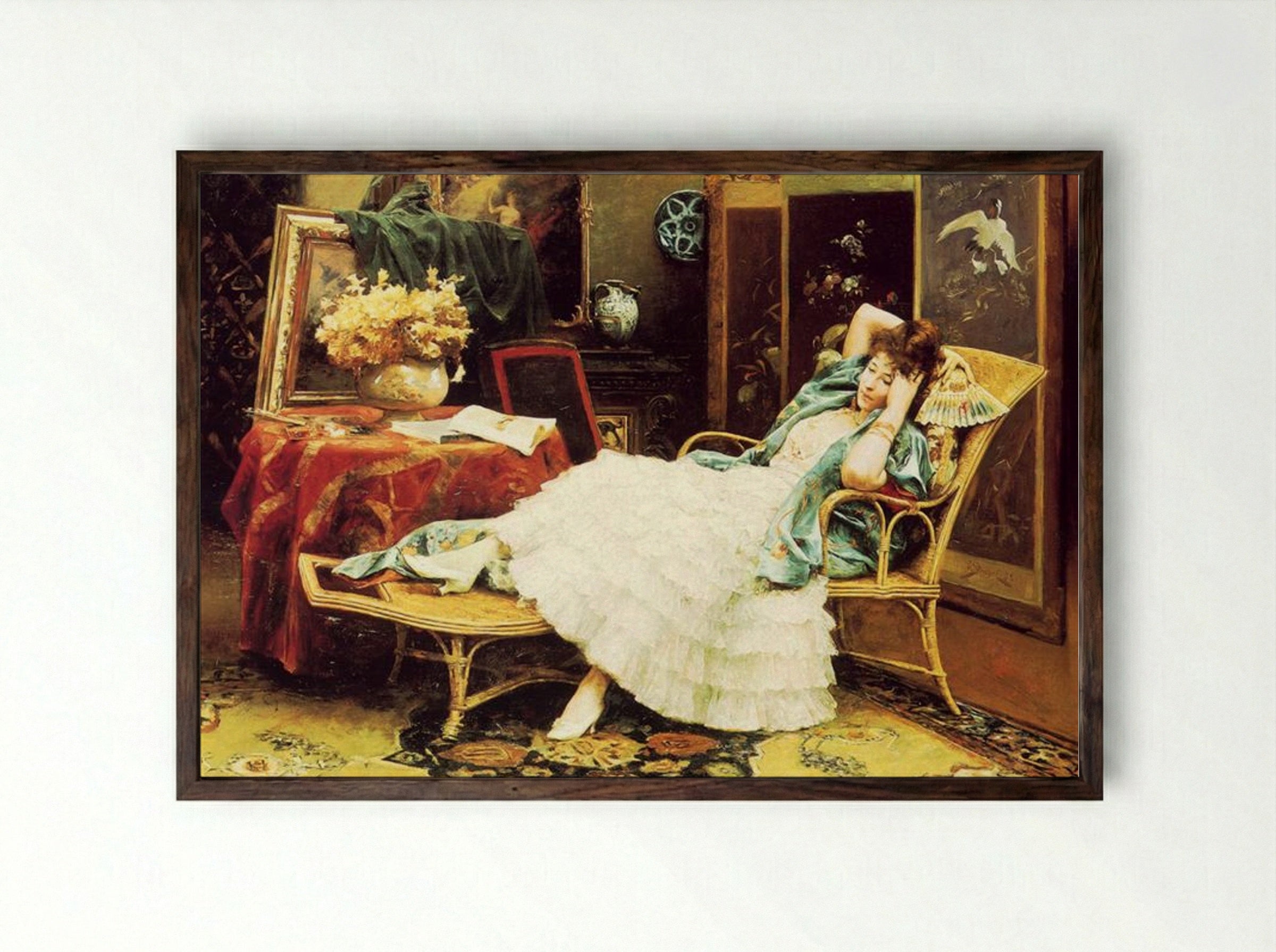Repose - Julius LeBlanc Stewart - Framed Print Dark Wood