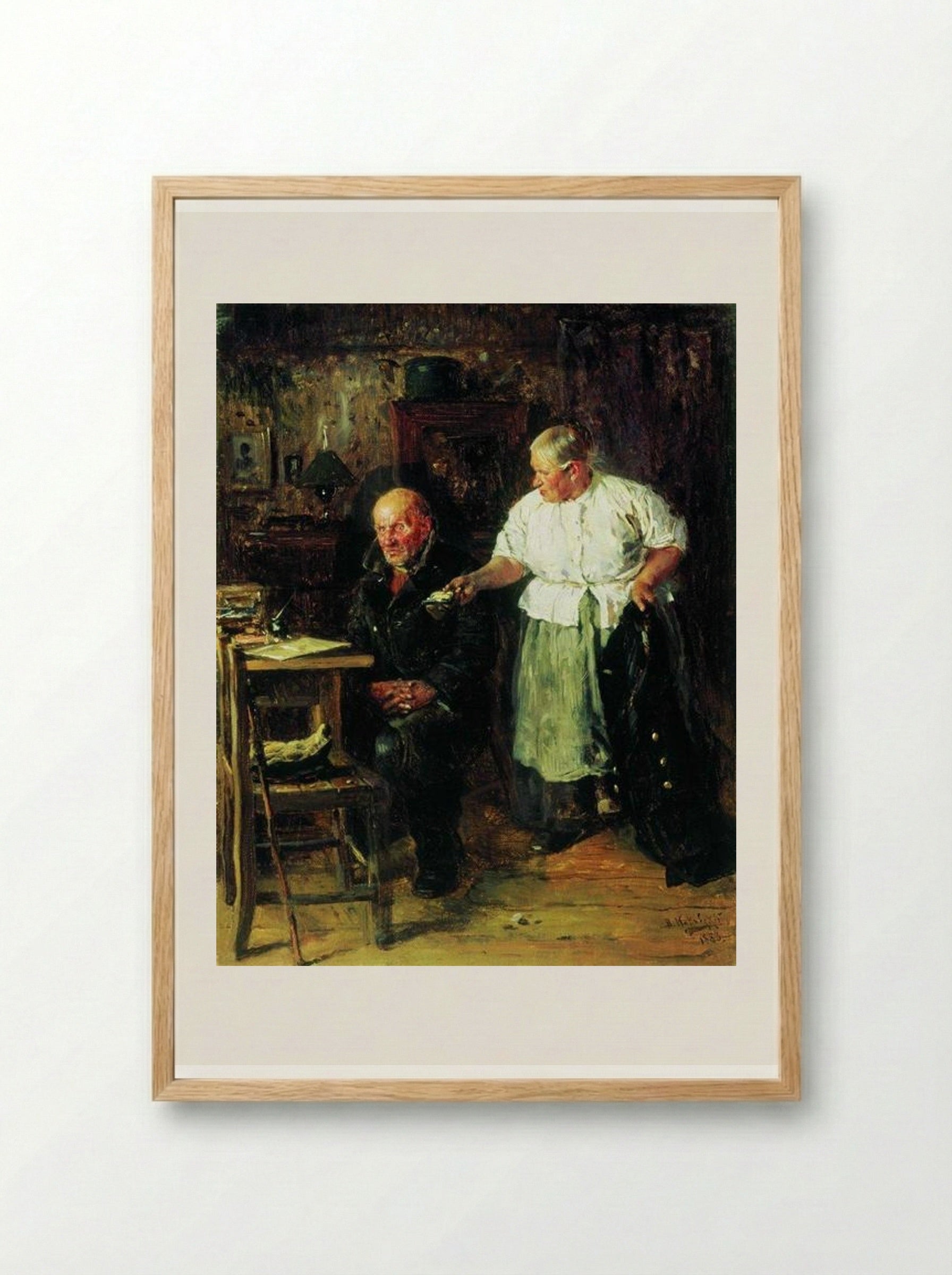 Reprimand - Vladimir Makovsky - Framed Print Wood