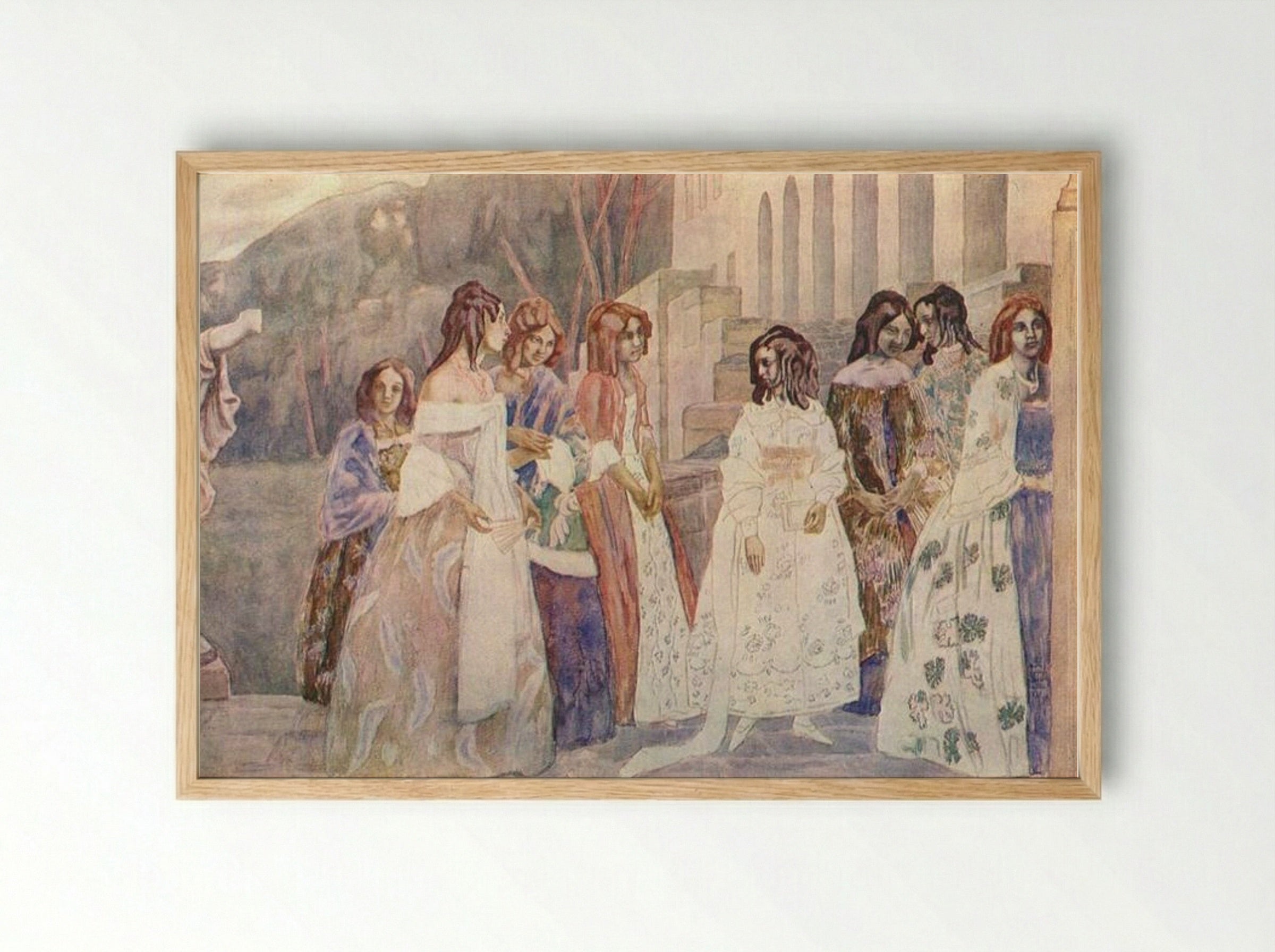 Requiem - Victor Borisov-Musatov - Framed Print Wood